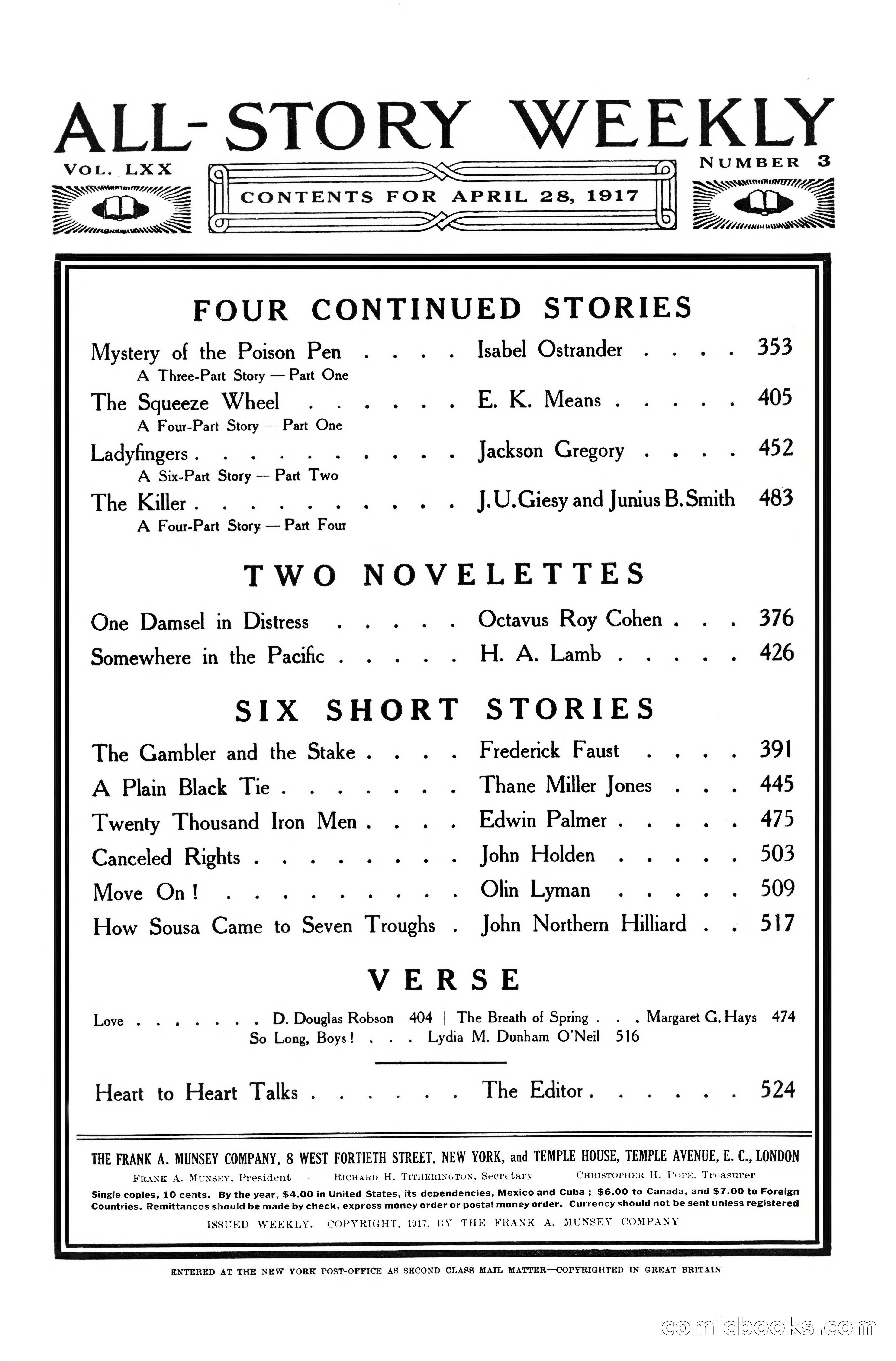 All-Story Weekly, April 28, 1917 — page 5 of 184