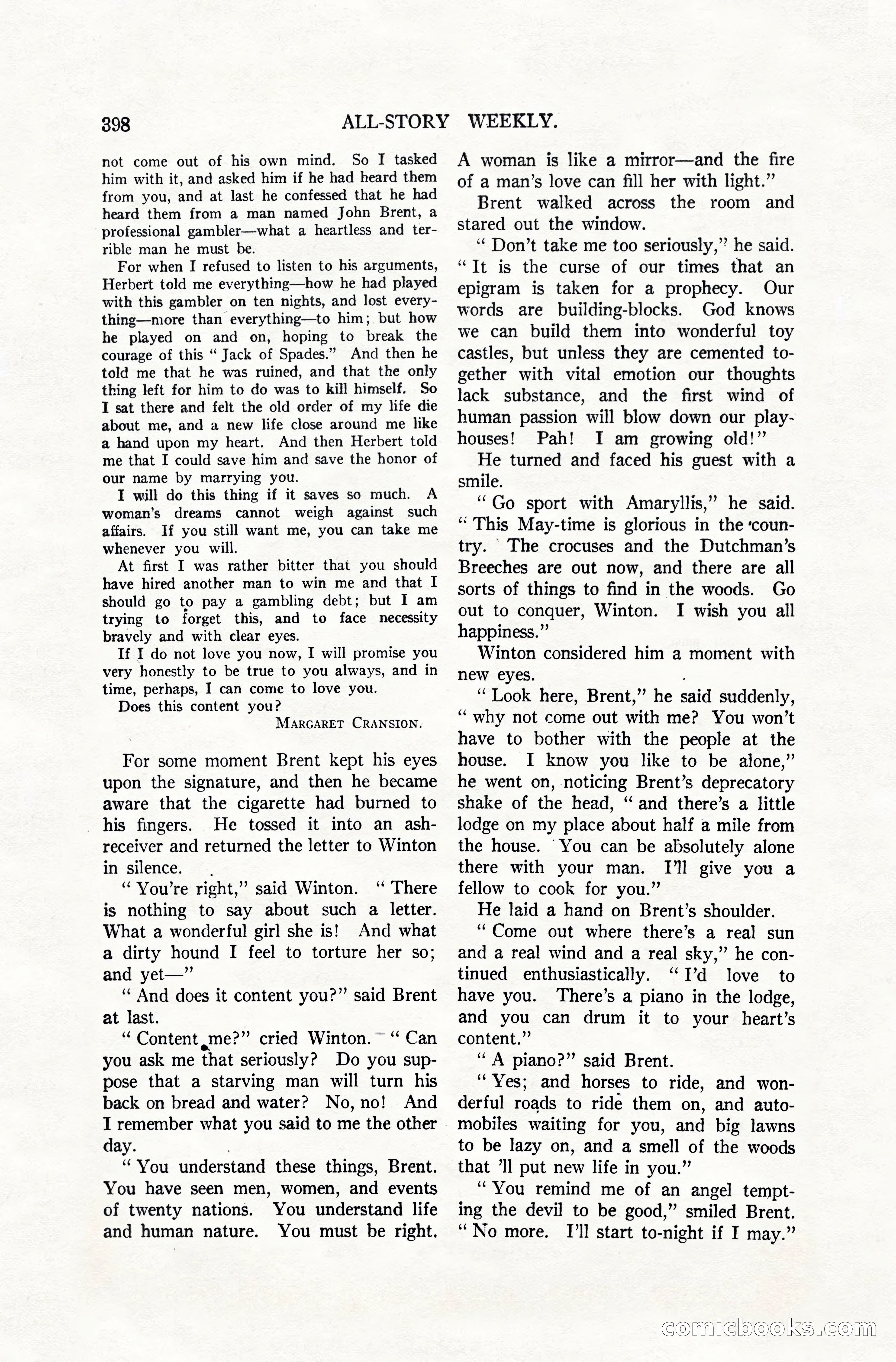 All-Story Weekly, April 28, 1917 — page 52 of 184