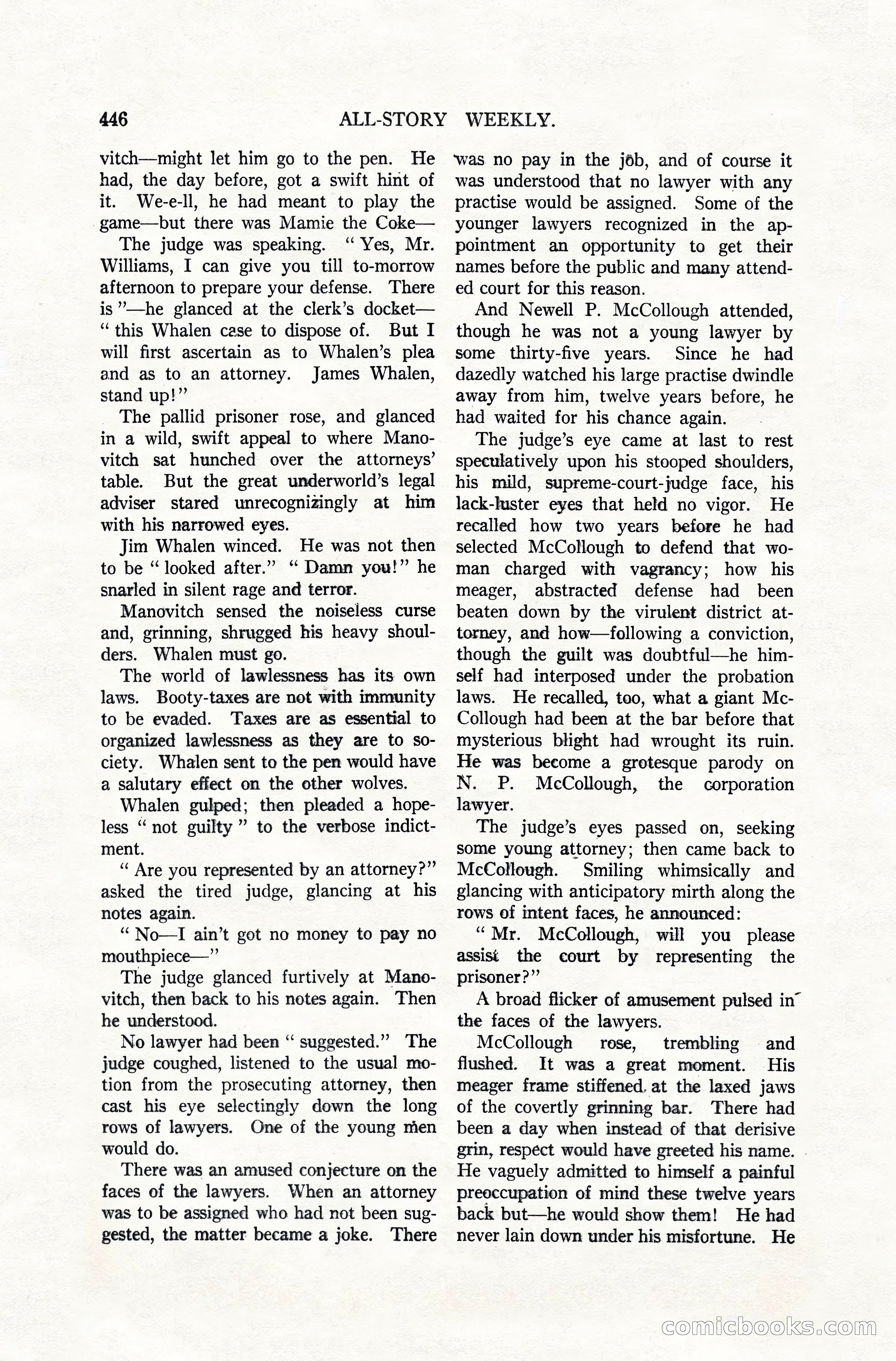 All-Story Weekly, April 28, 1917 — page 100 of 184