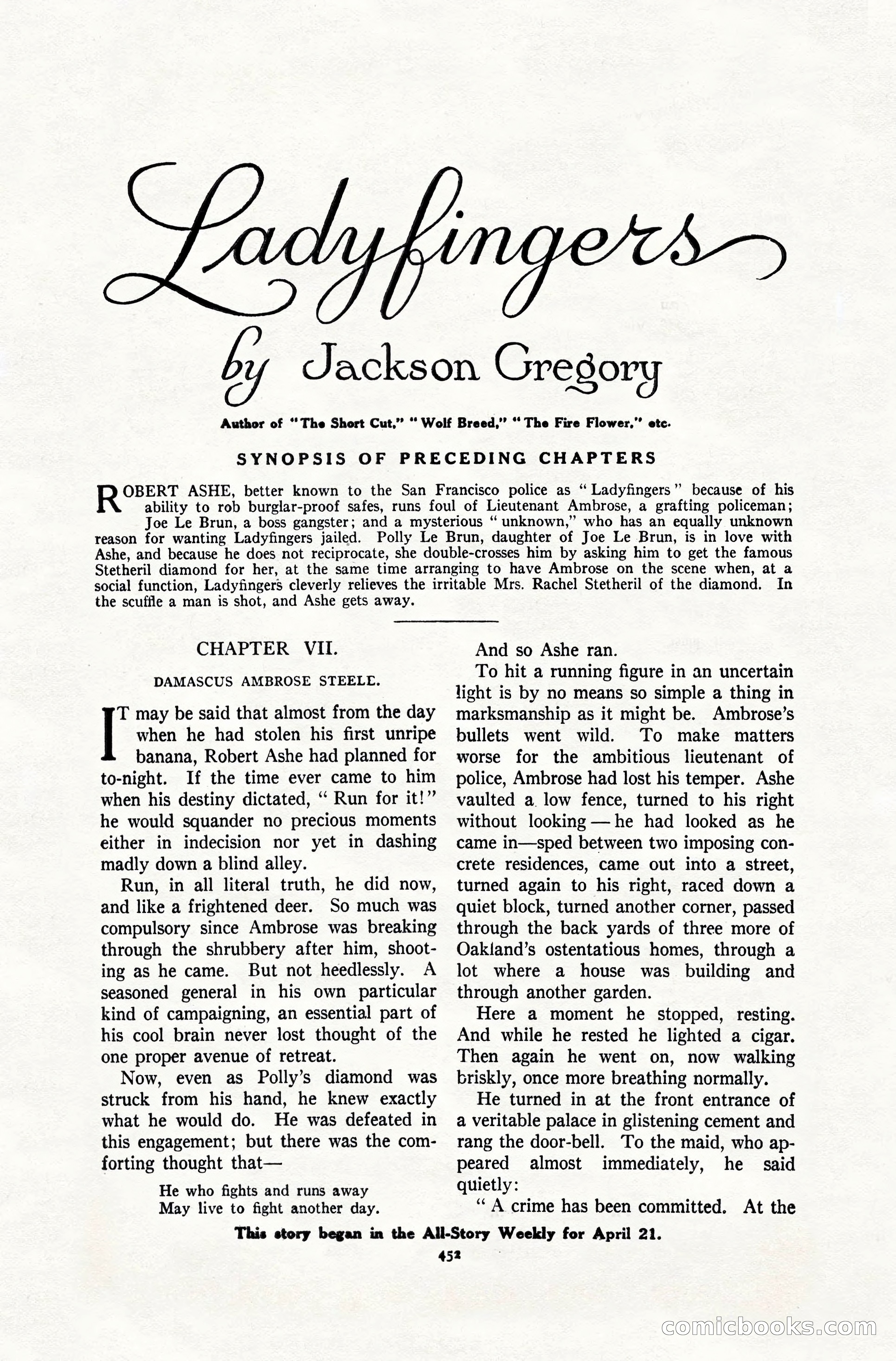 All-Story Weekly, April 28, 1917 — page 106 of 184