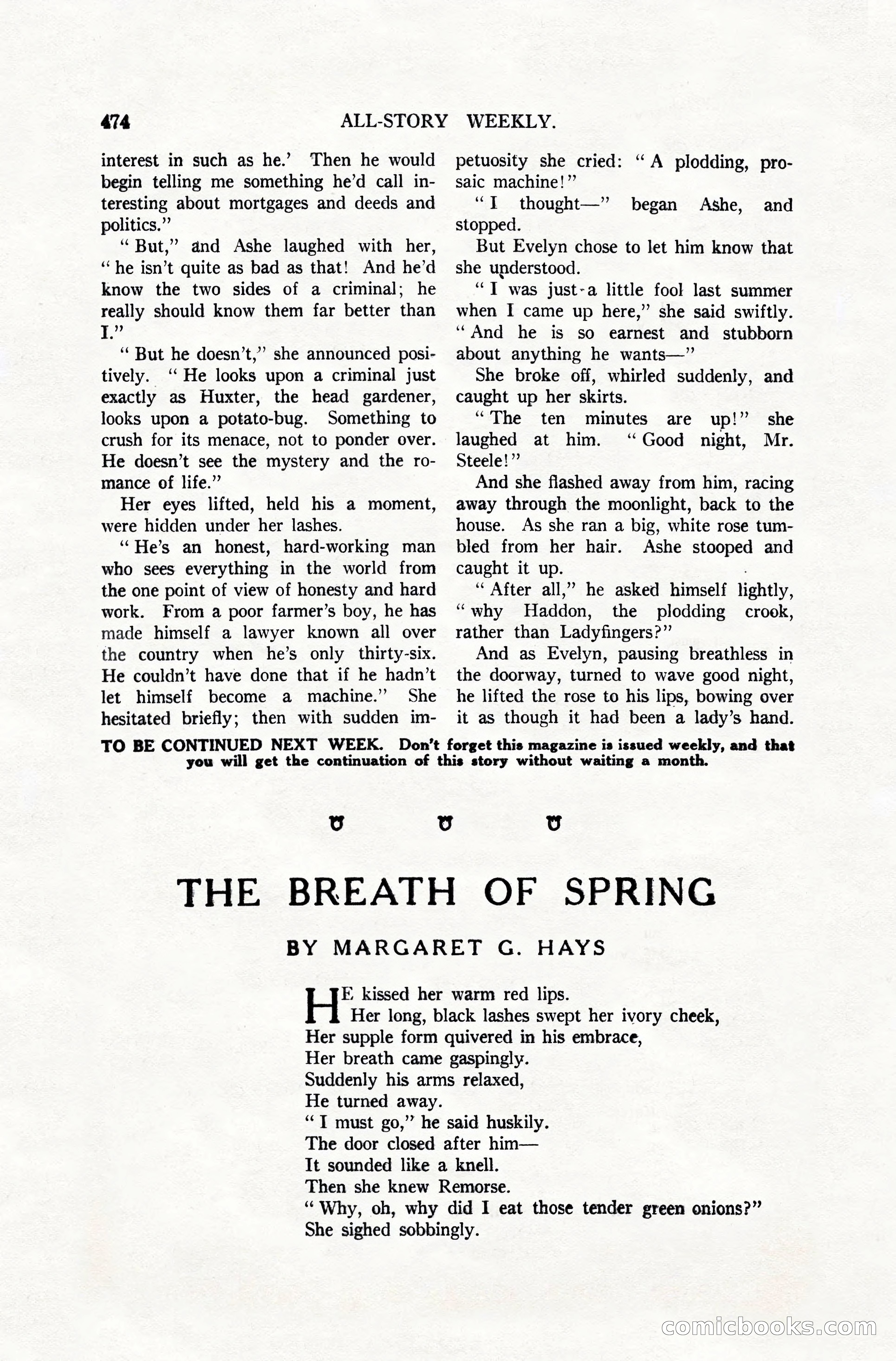 All-Story Weekly, April 28, 1917 — page 128 of 184