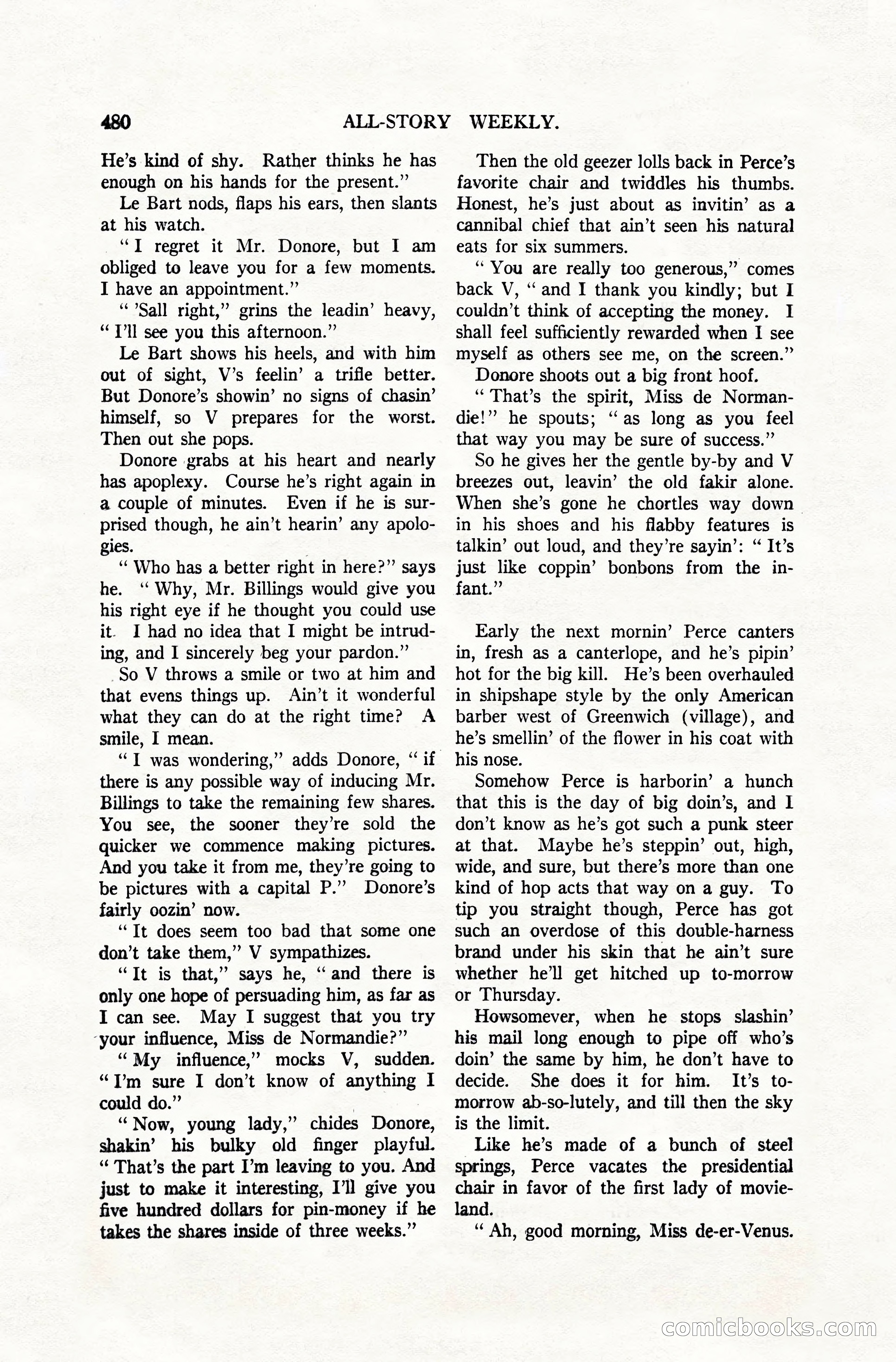 All-Story Weekly, April 28, 1917 — page 134 of 184