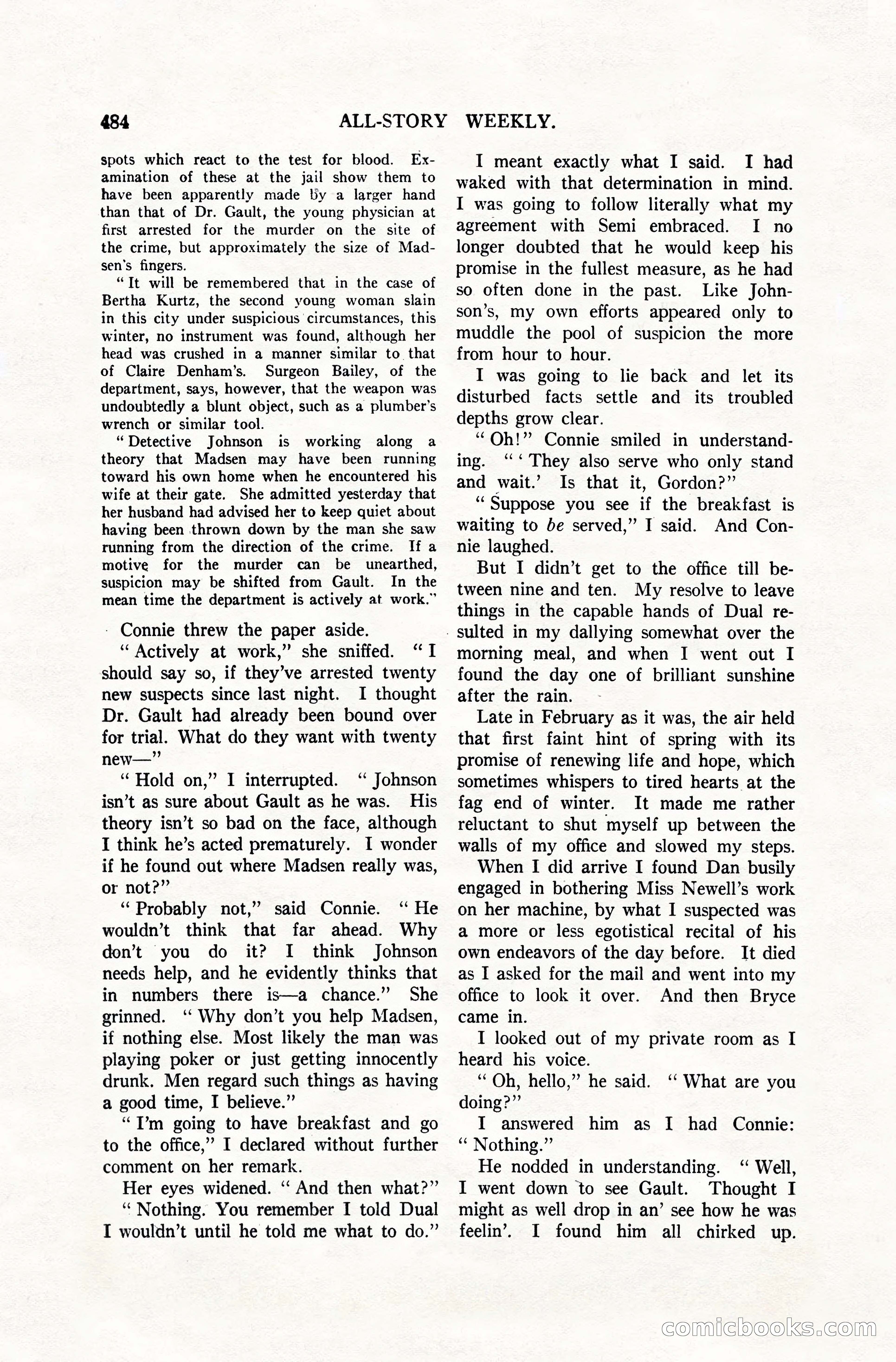 All-Story Weekly, April 28, 1917 — page 138 of 184