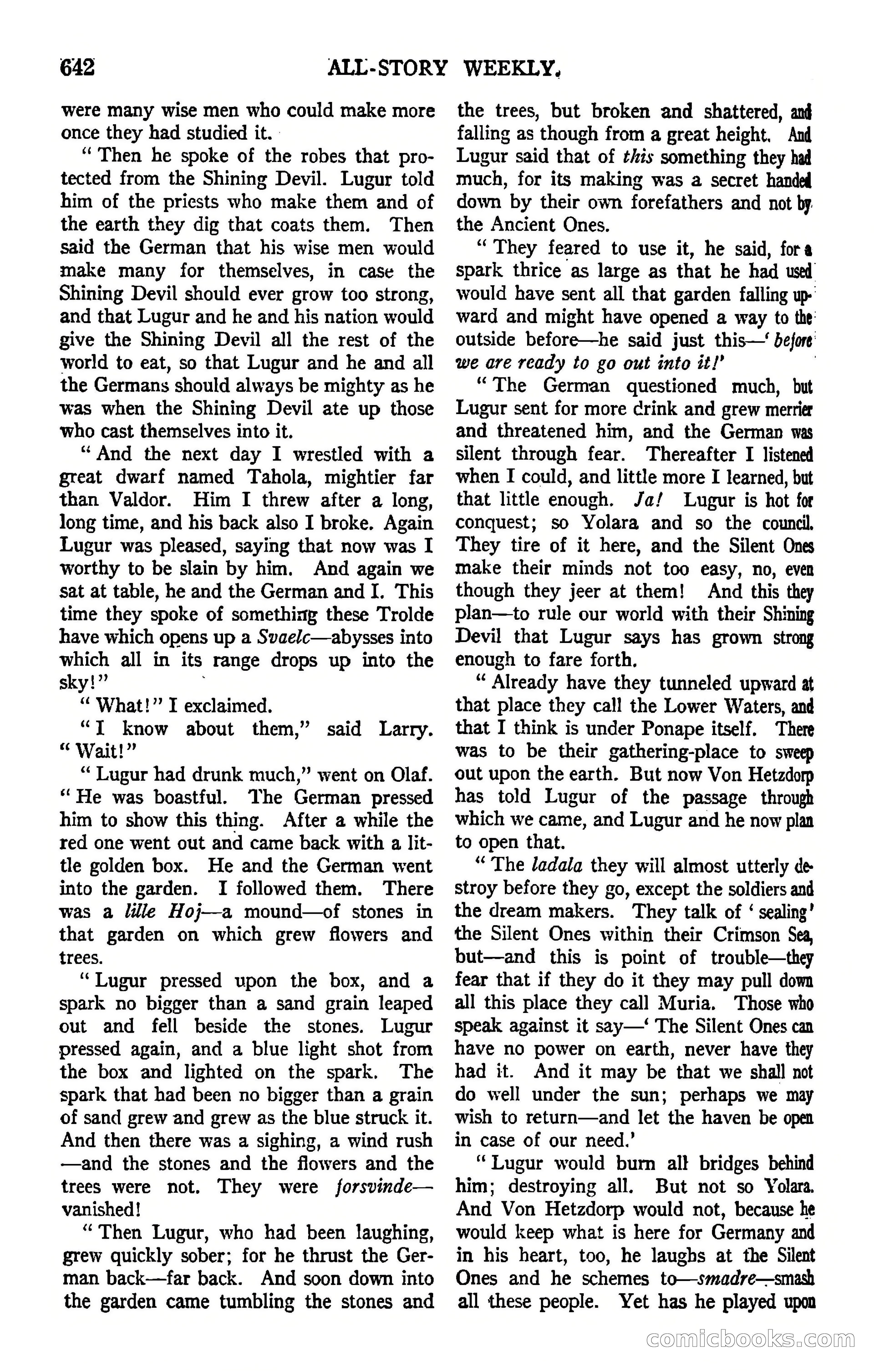 All-Story Weekly, March 8, 1919 — page 116 of 178
