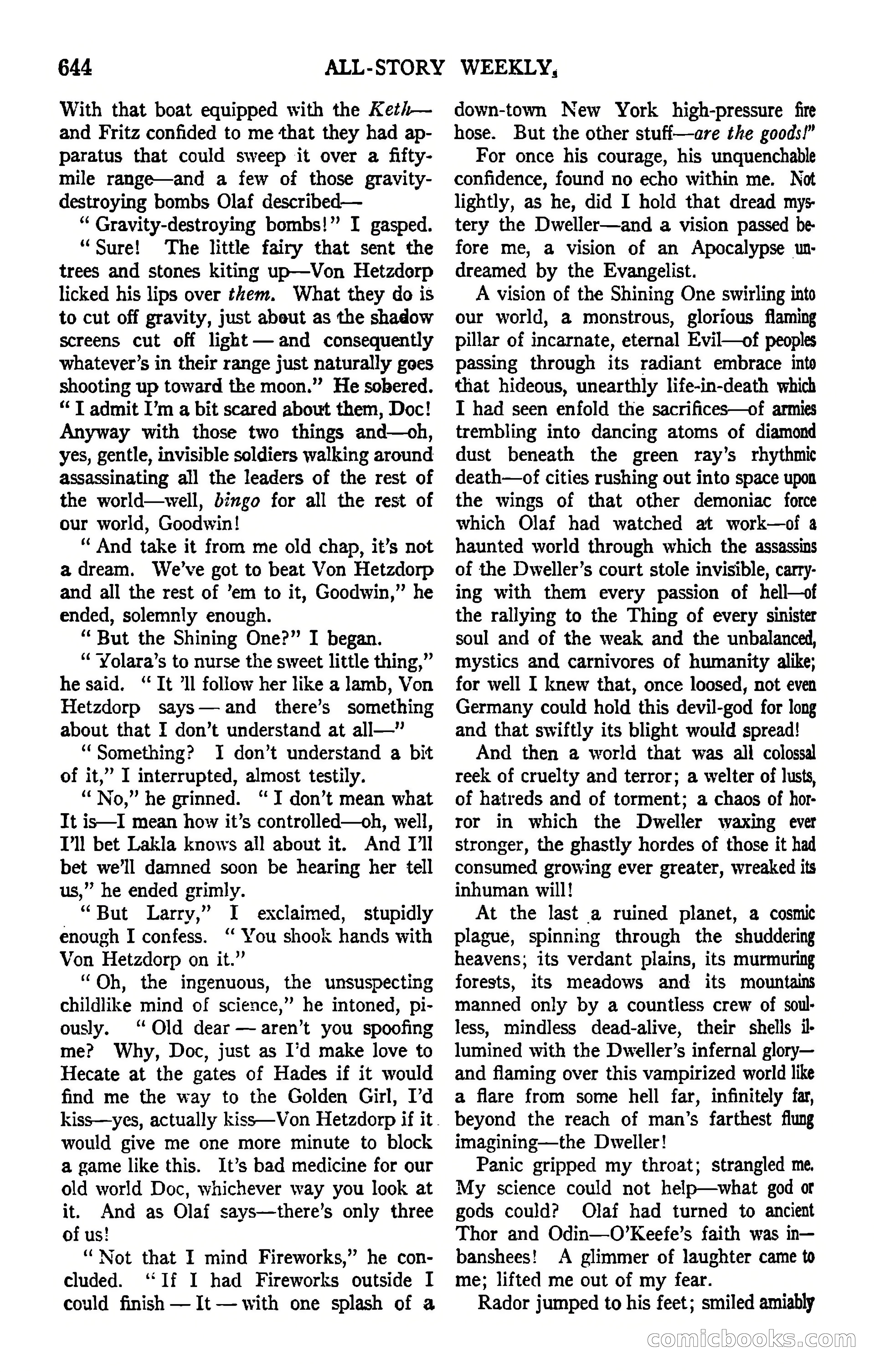 All-Story Weekly, March 8, 1919 — page 118 of 178