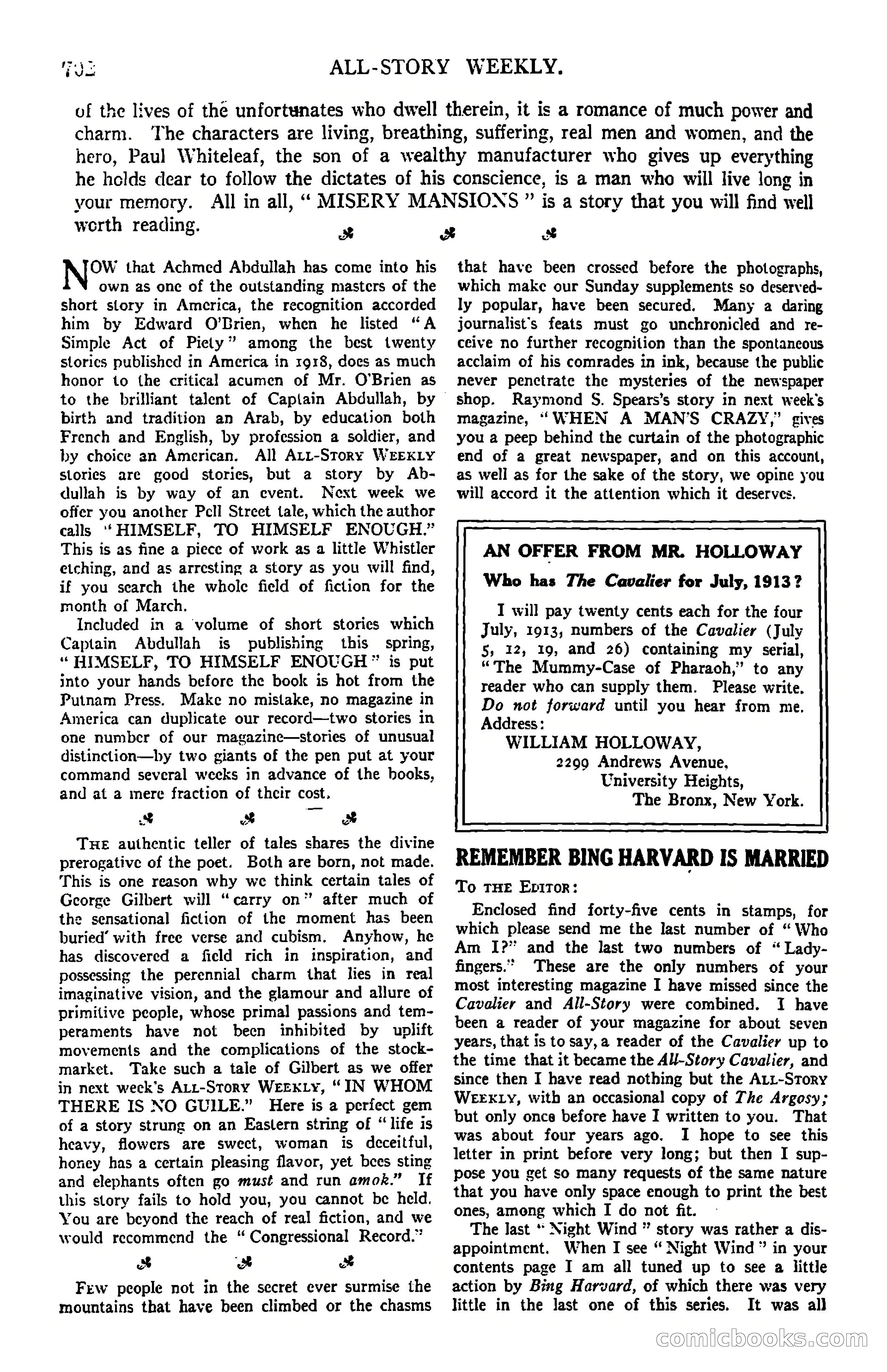 All-Story Weekly, March 8, 1919 — page 176 of 178
