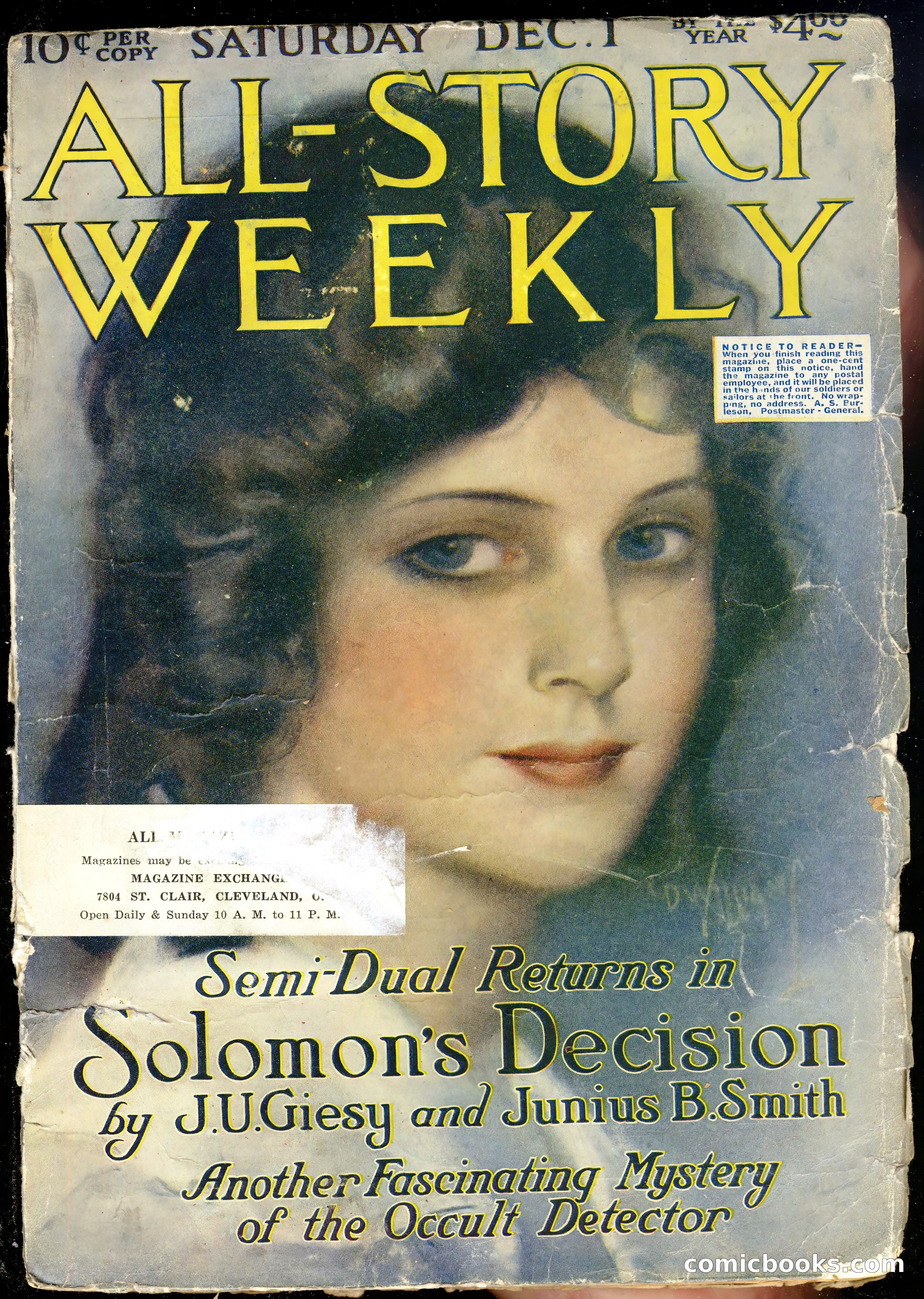 All-Story Cavalier Weekly, "The Double Dealer" — page 182 of 310