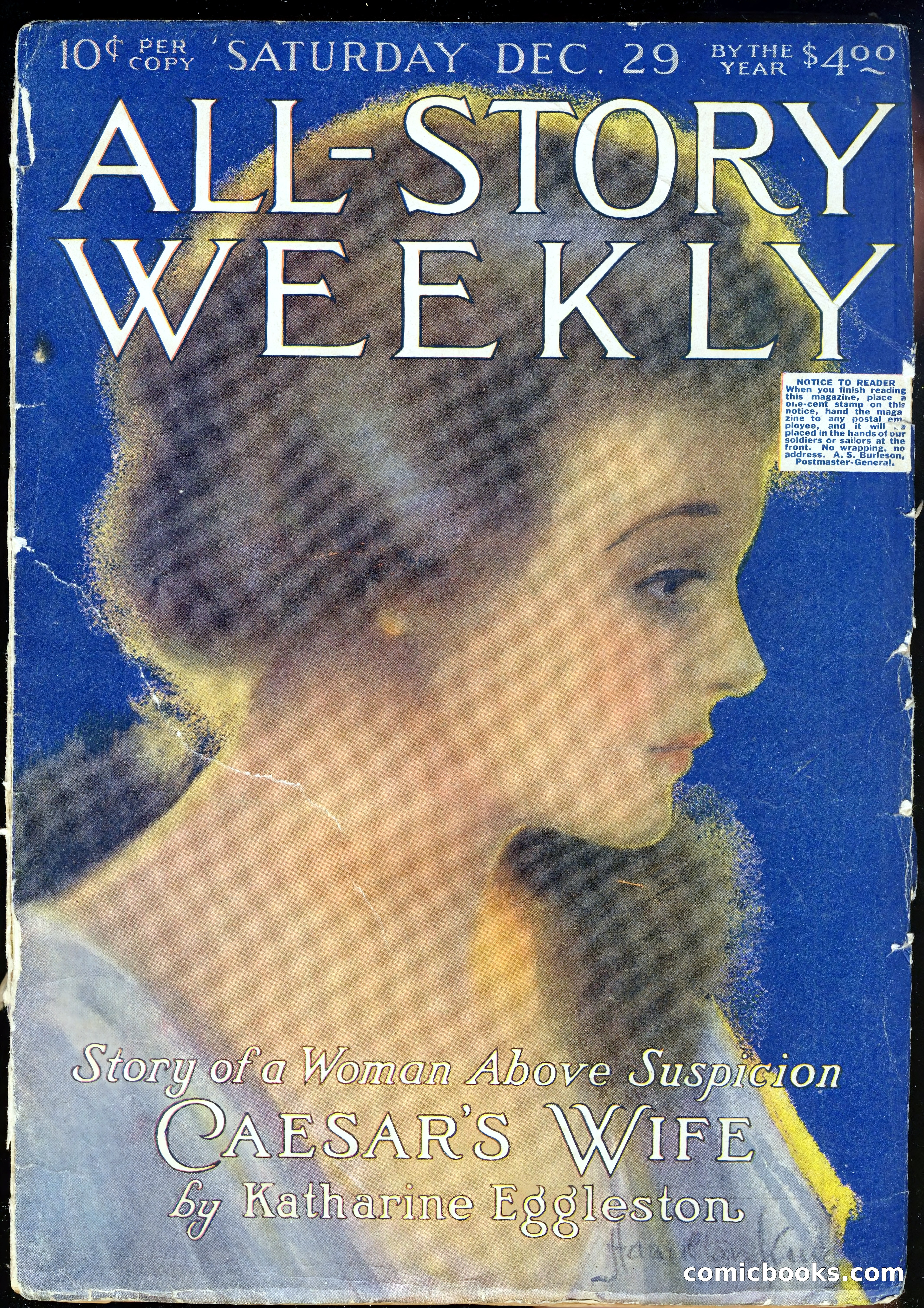 All-Story Cavalier Weekly, "The Double Dealer" — page 186 of 310