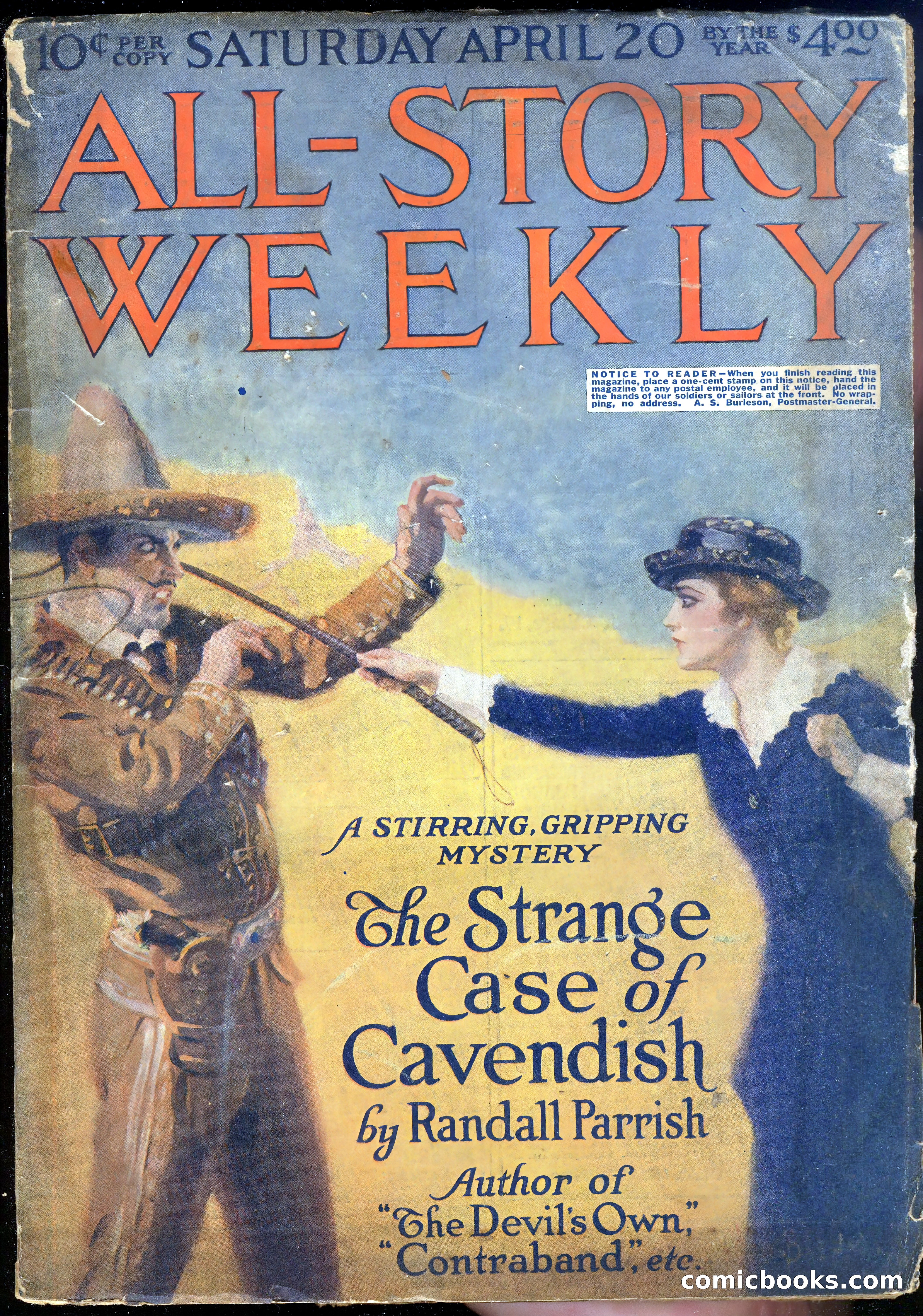 All-Story Cavalier Weekly, "The Double Dealer" — page 202 of 310