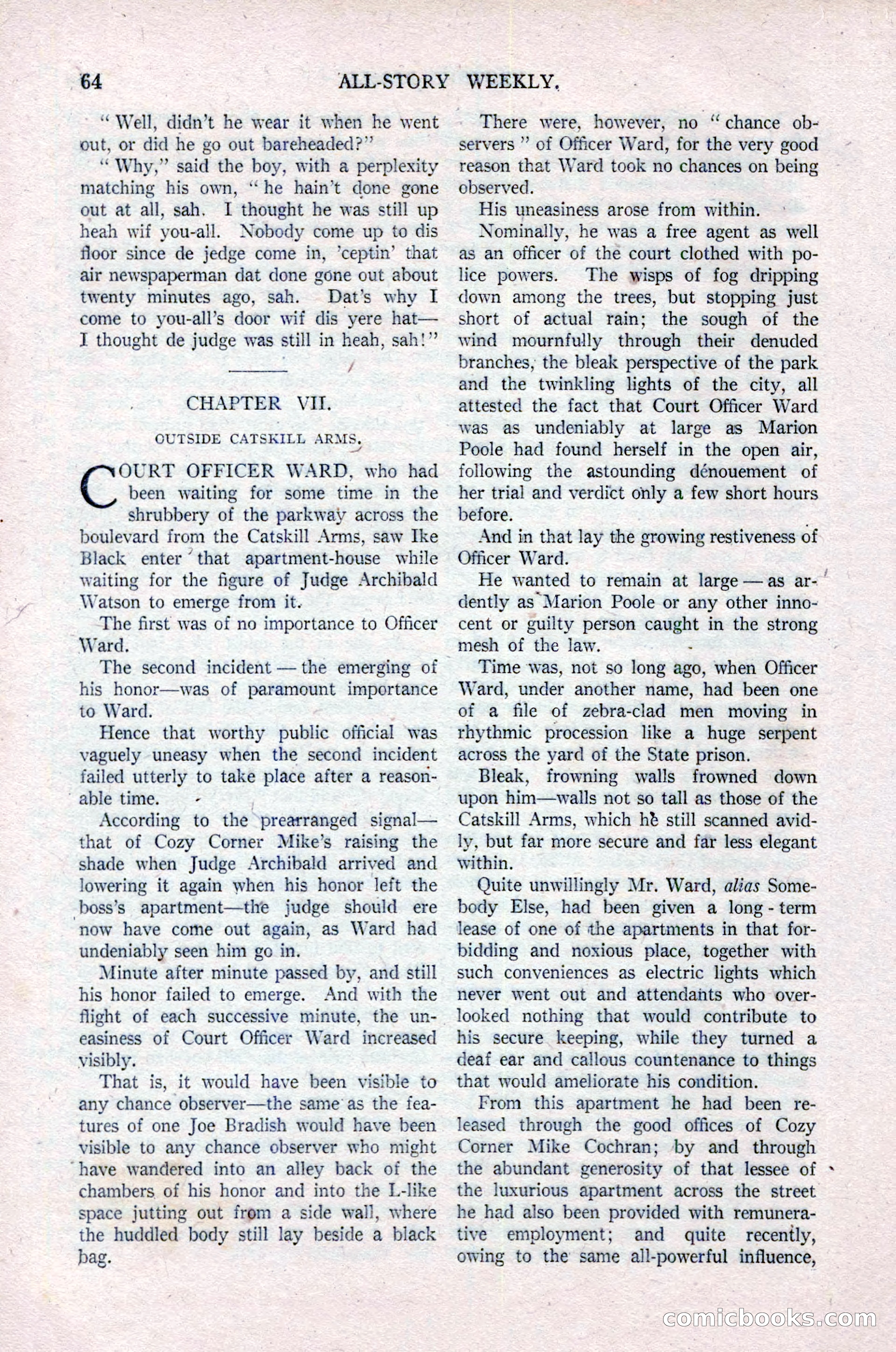 All-Story Weekly, Vol. 76, No. 1 — page 70 of 184