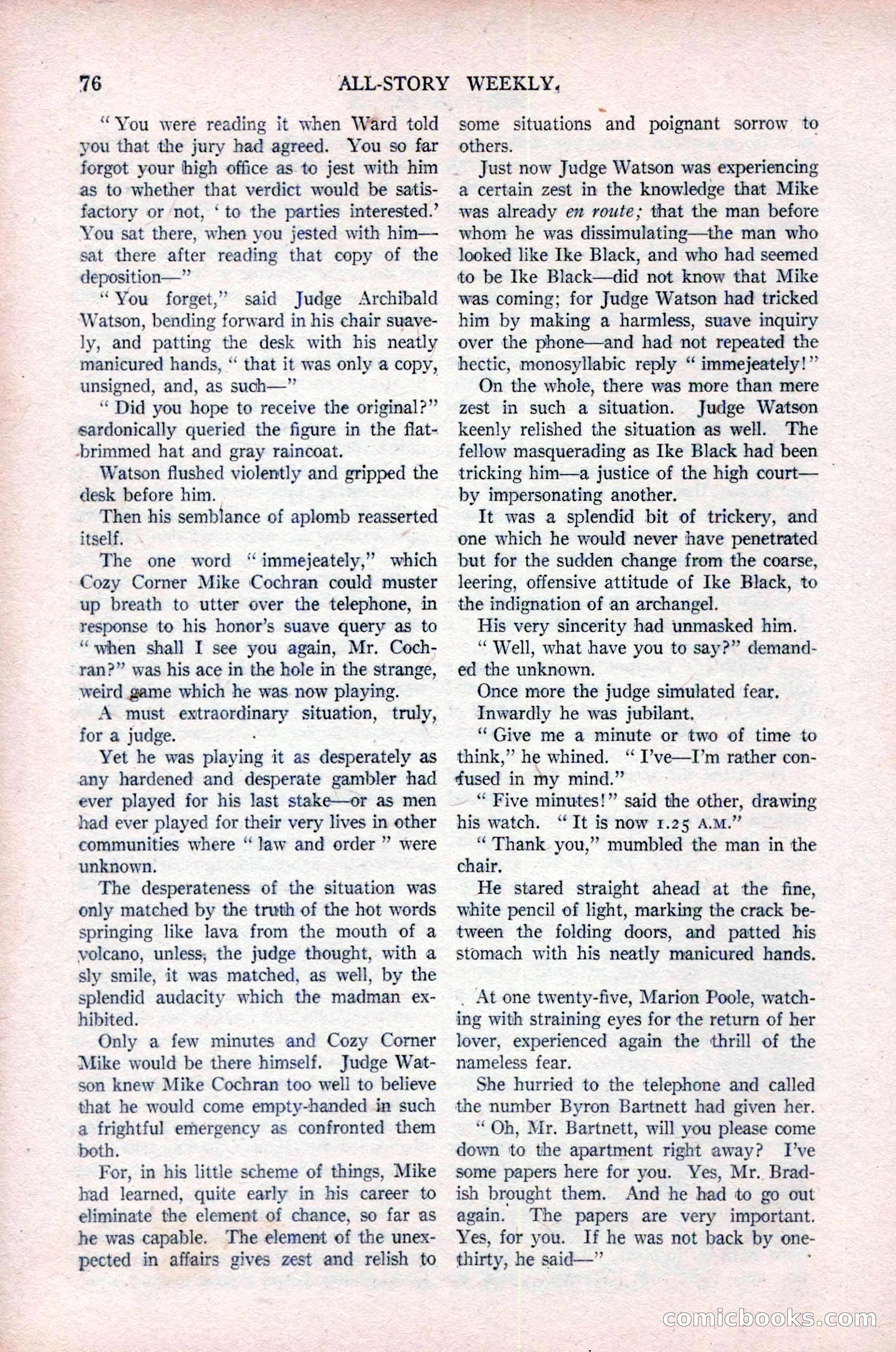 All-Story Weekly, Vol. 76, No. 1 — page 82 of 184