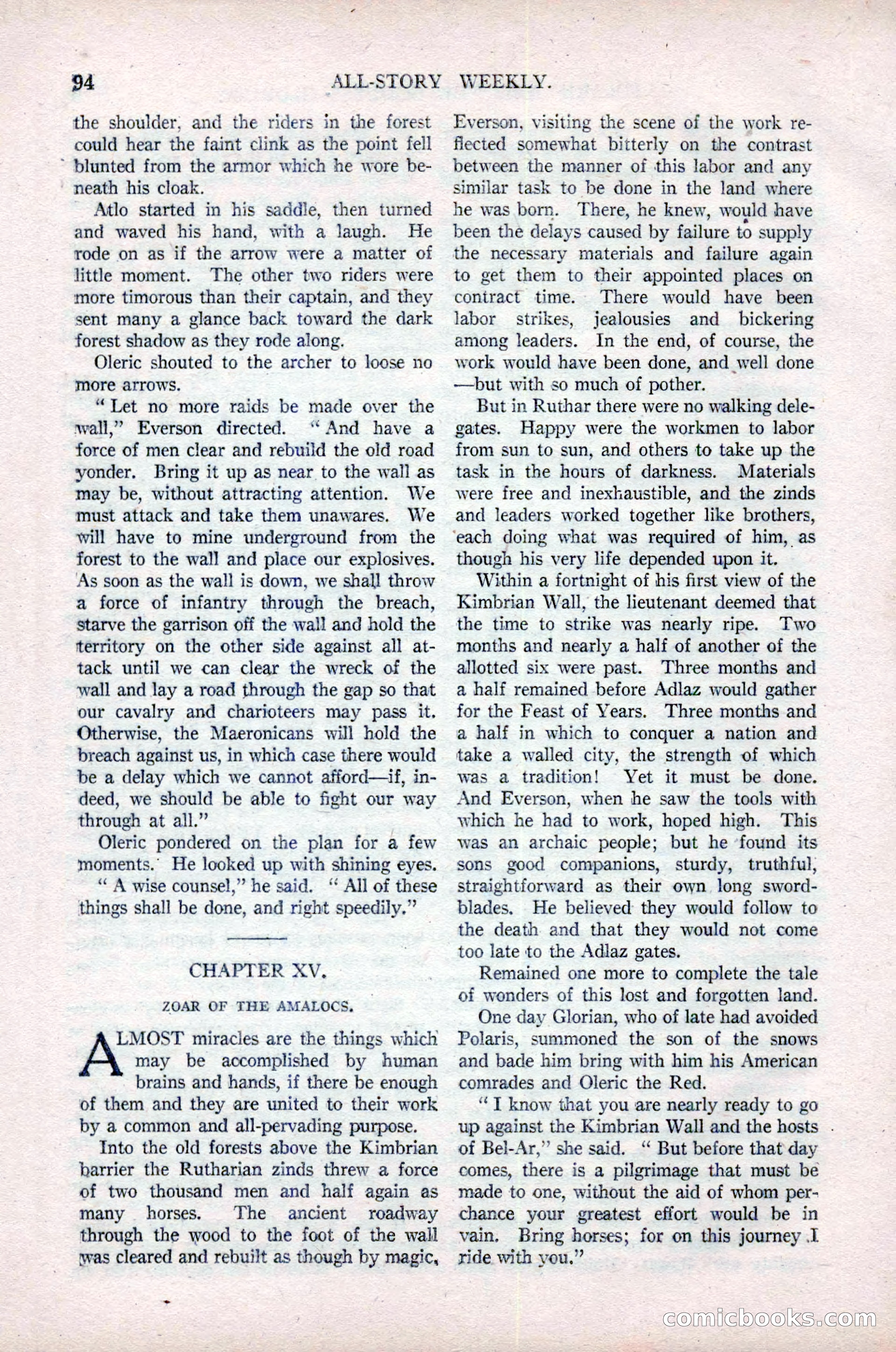 All-Story Weekly, Vol. 76, No. 1 — page 100 of 184