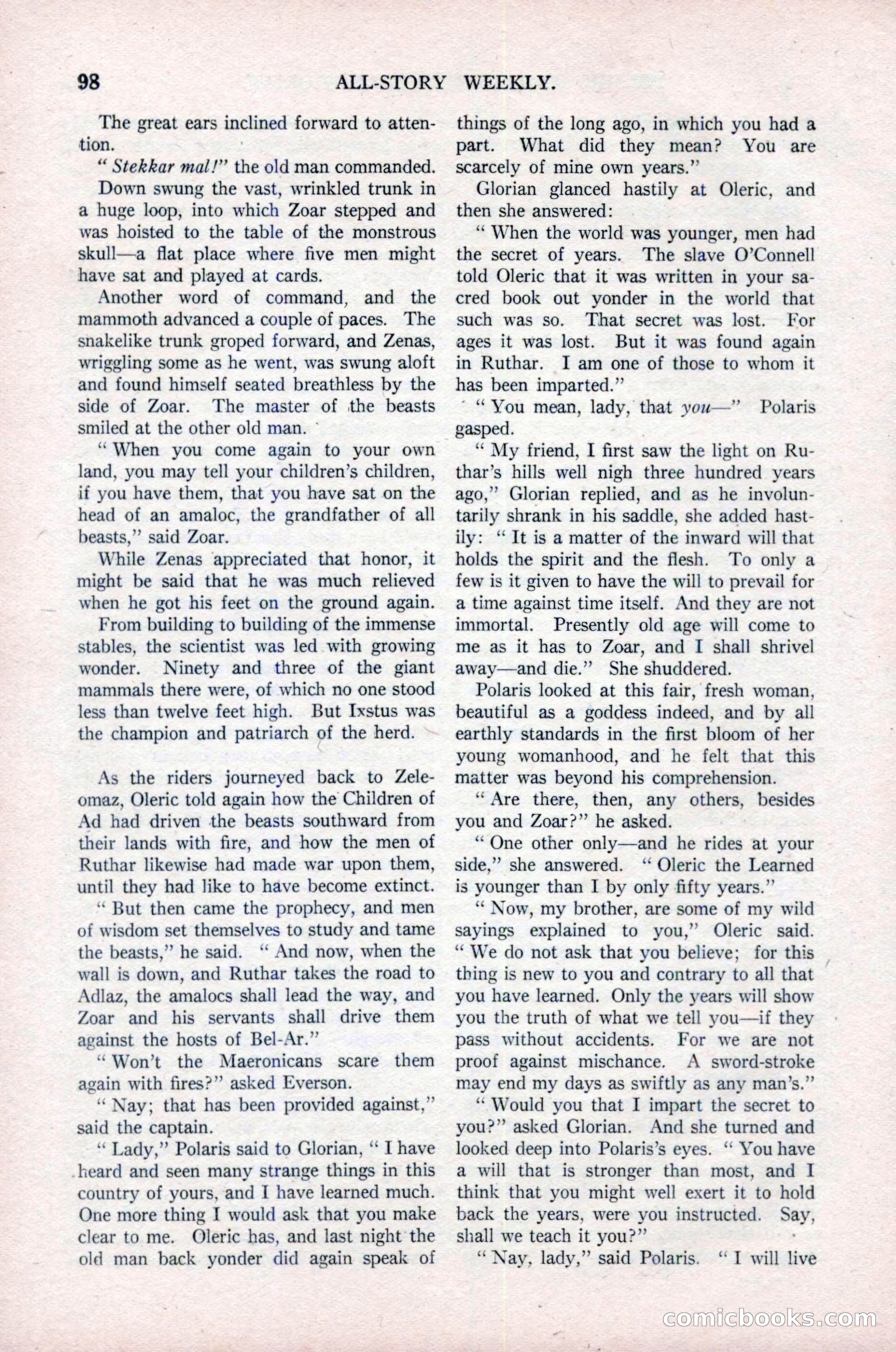 All-Story Weekly, Vol. 76, No. 1 — page 104 of 184