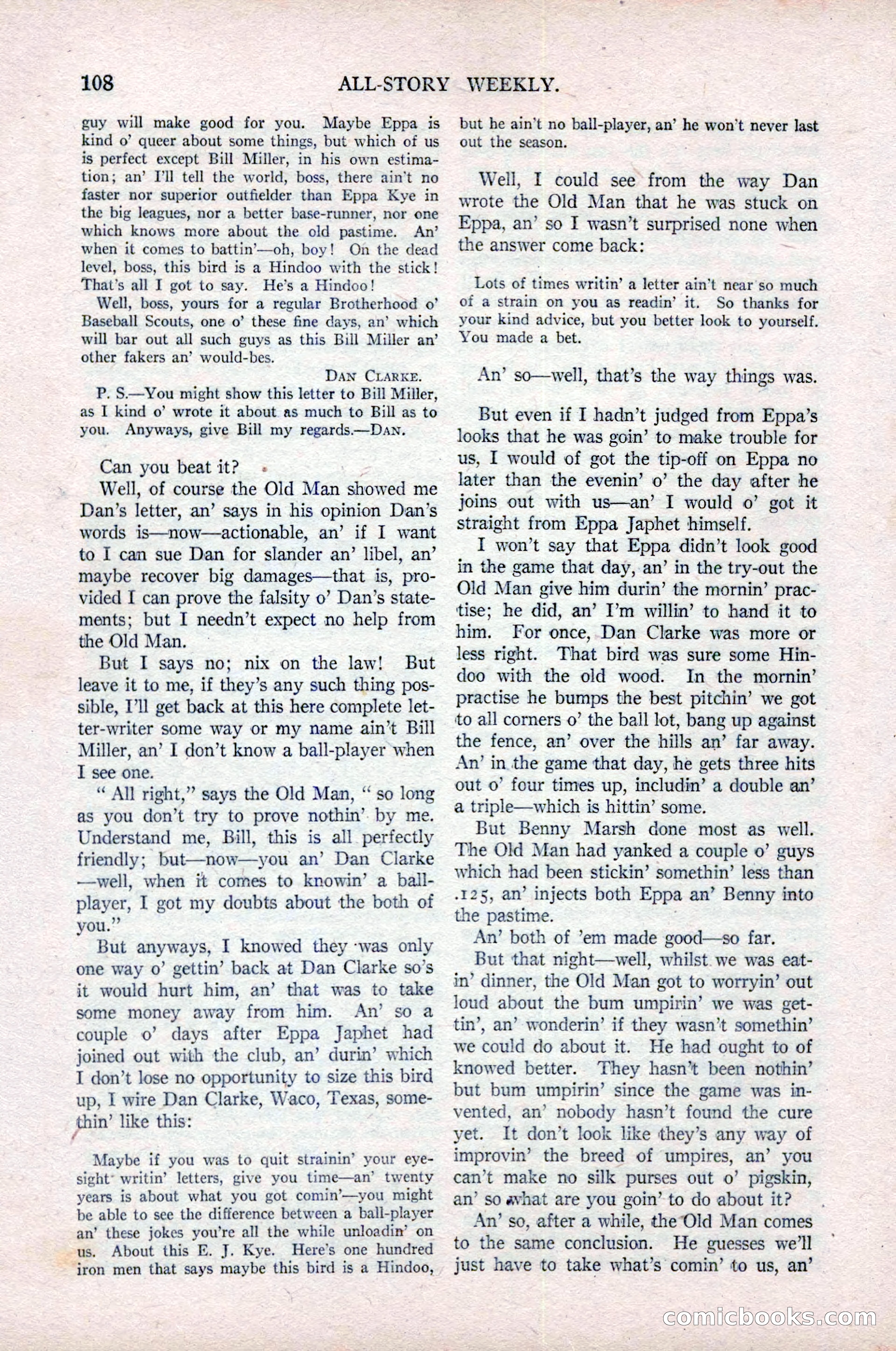 All-Story Weekly, Vol. 76, No. 1 — page 114 of 184