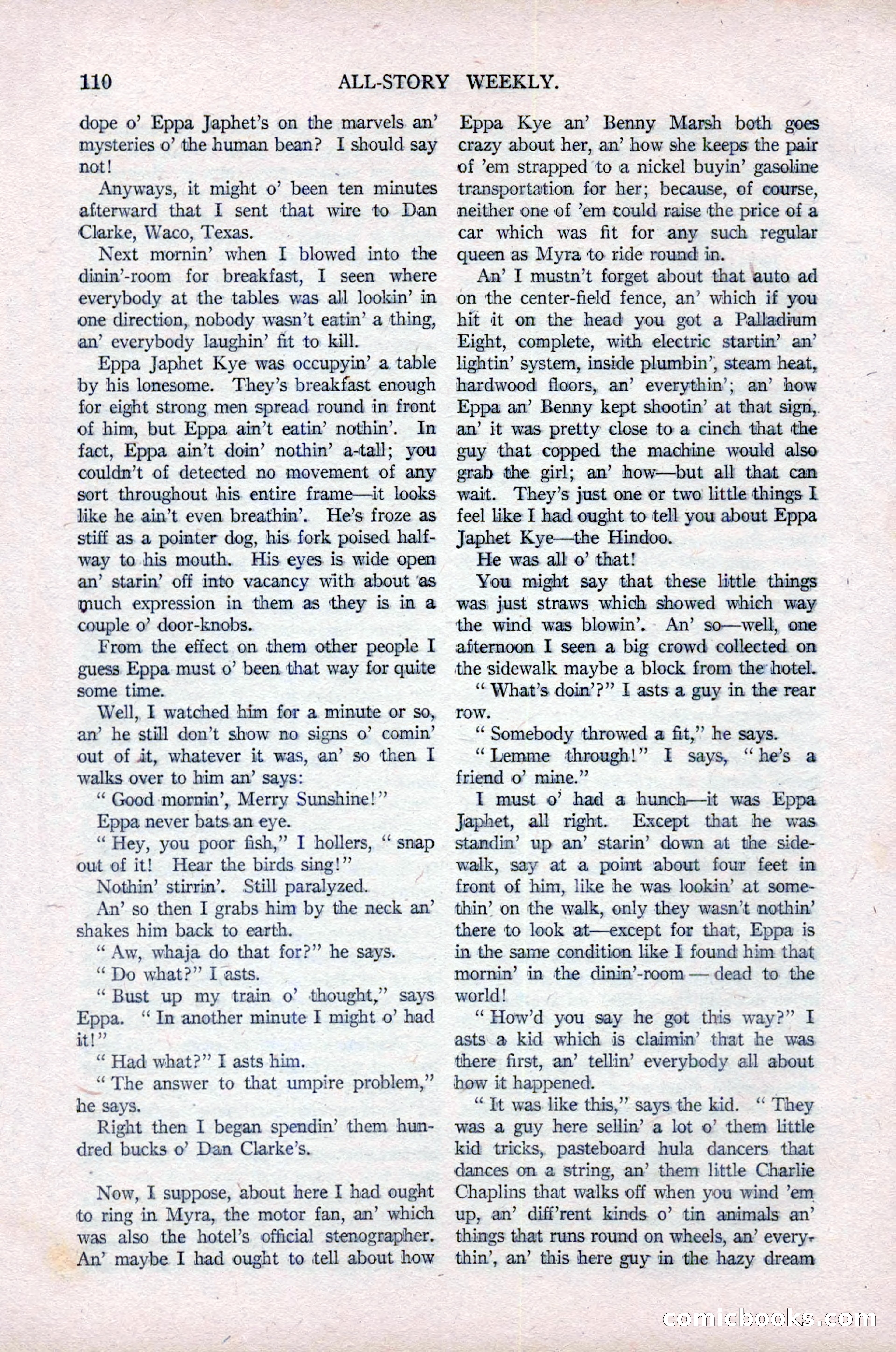 All-Story Weekly, Vol. 76, No. 1 — page 116 of 184