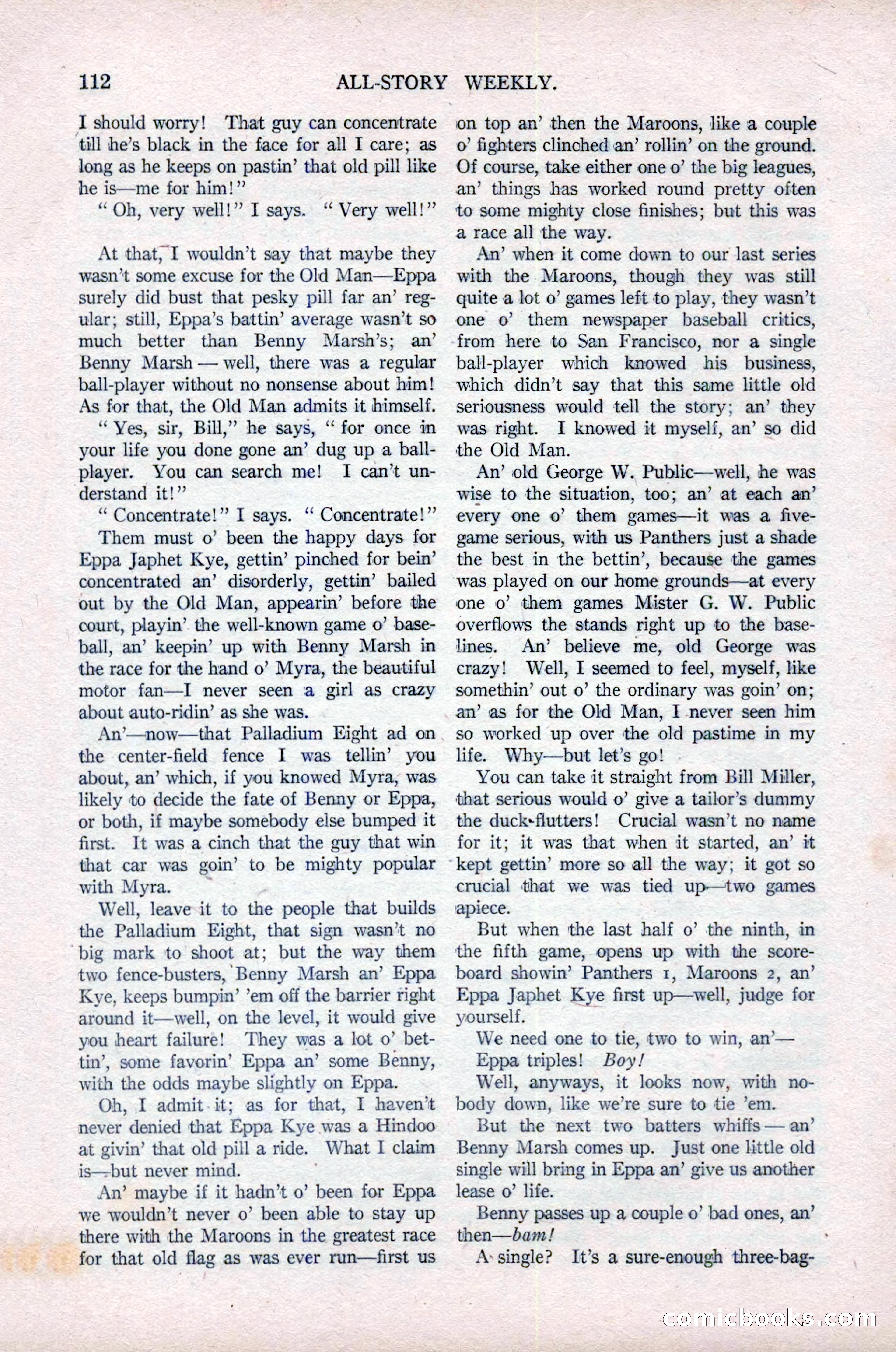 All-Story Weekly, Vol. 76, No. 1 — page 118 of 184