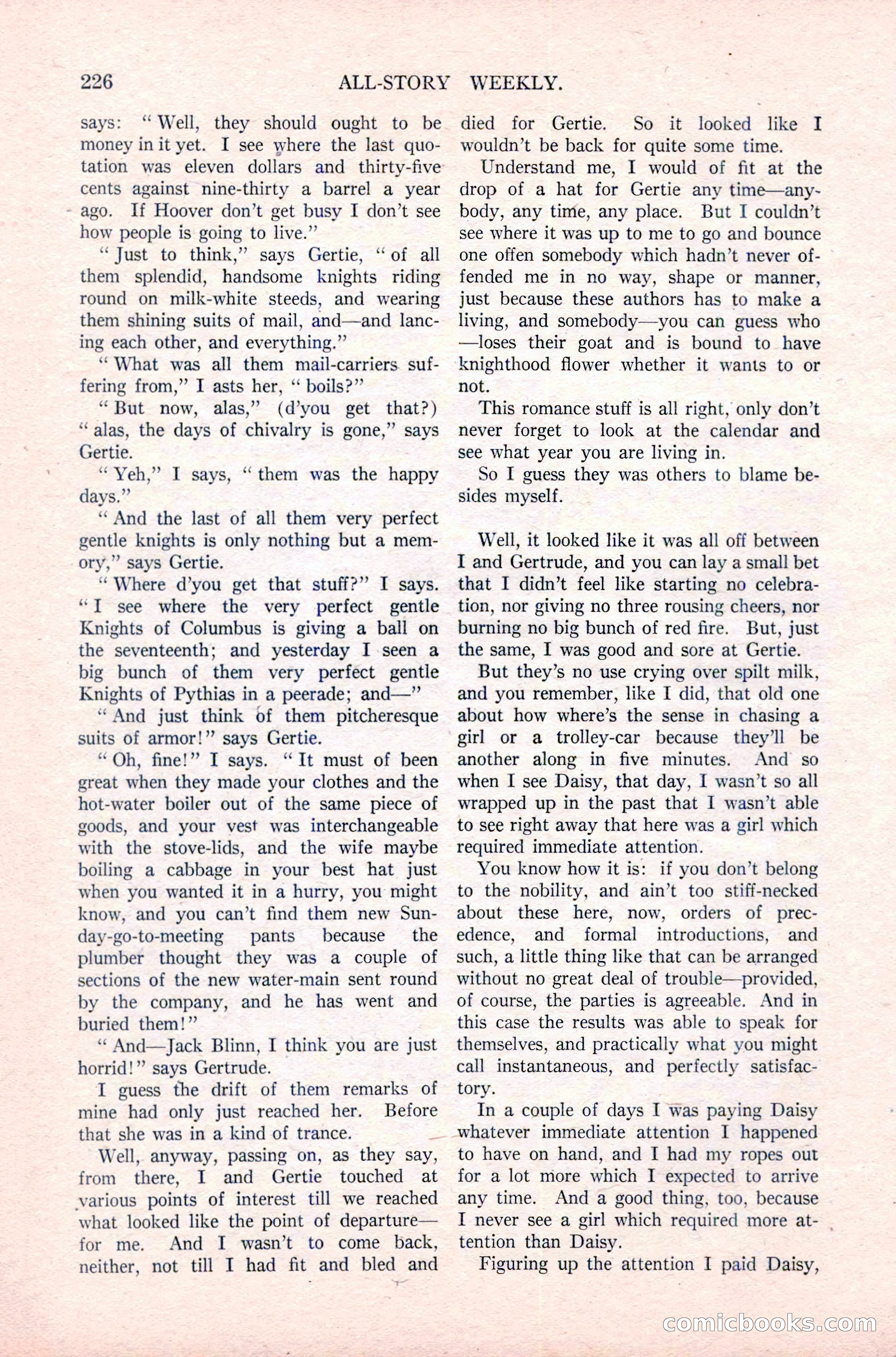All-Story Weekly, December 29, 1917 — page 56 of 184
