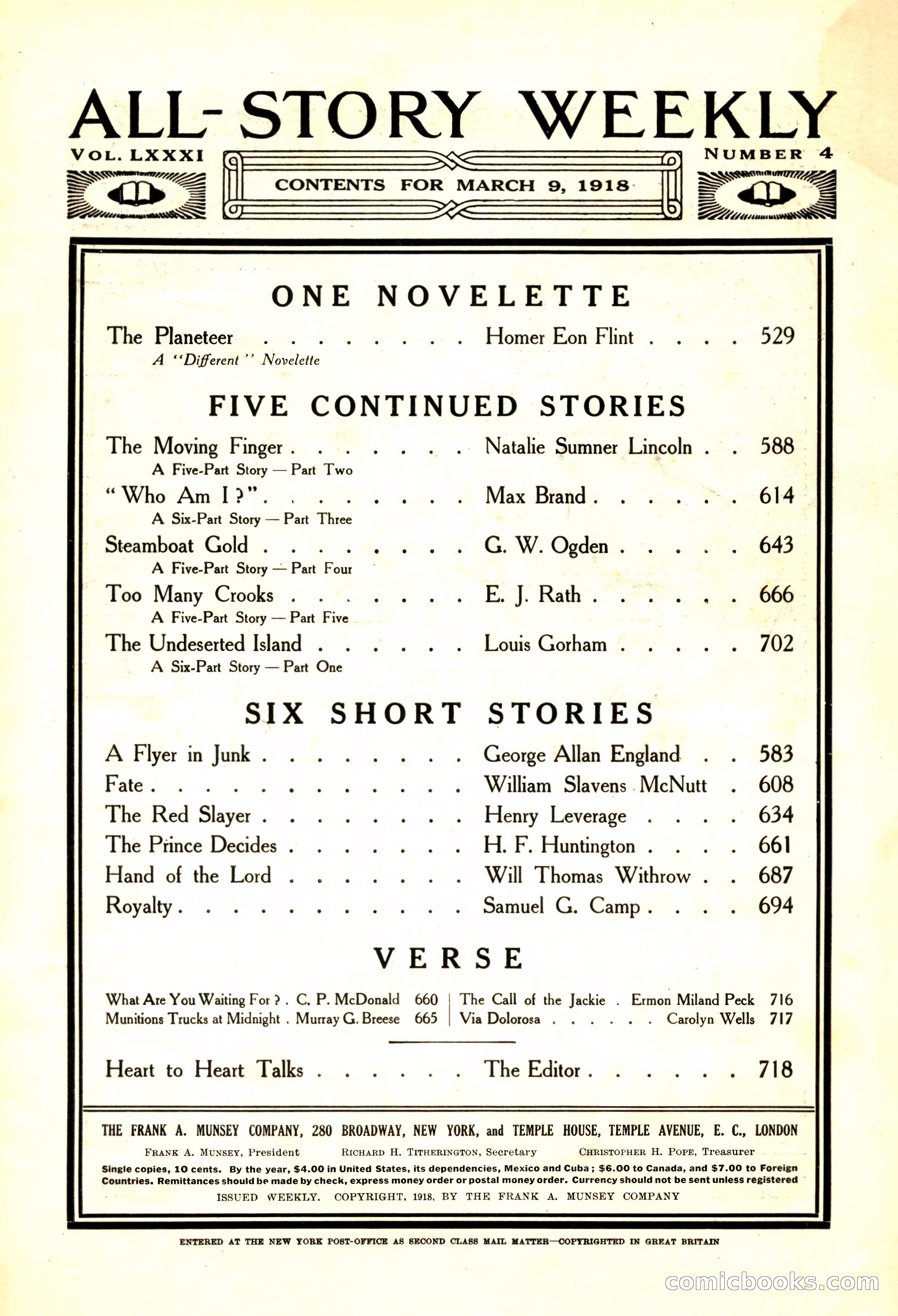 All-Story Weekly, March 9, 1918 — page 5 of 208