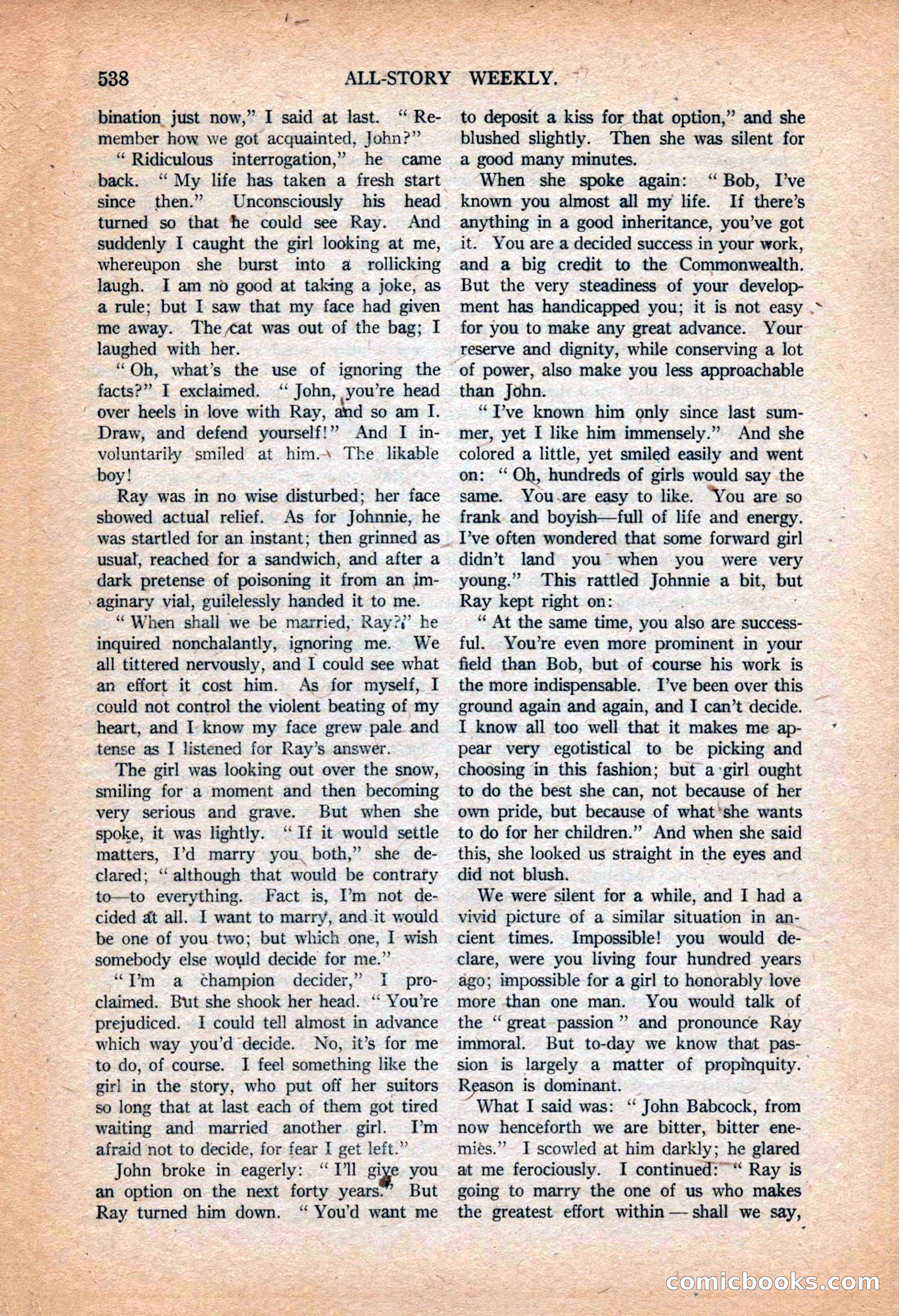 All-Story Weekly, March 9, 1918 — page 20 of 208