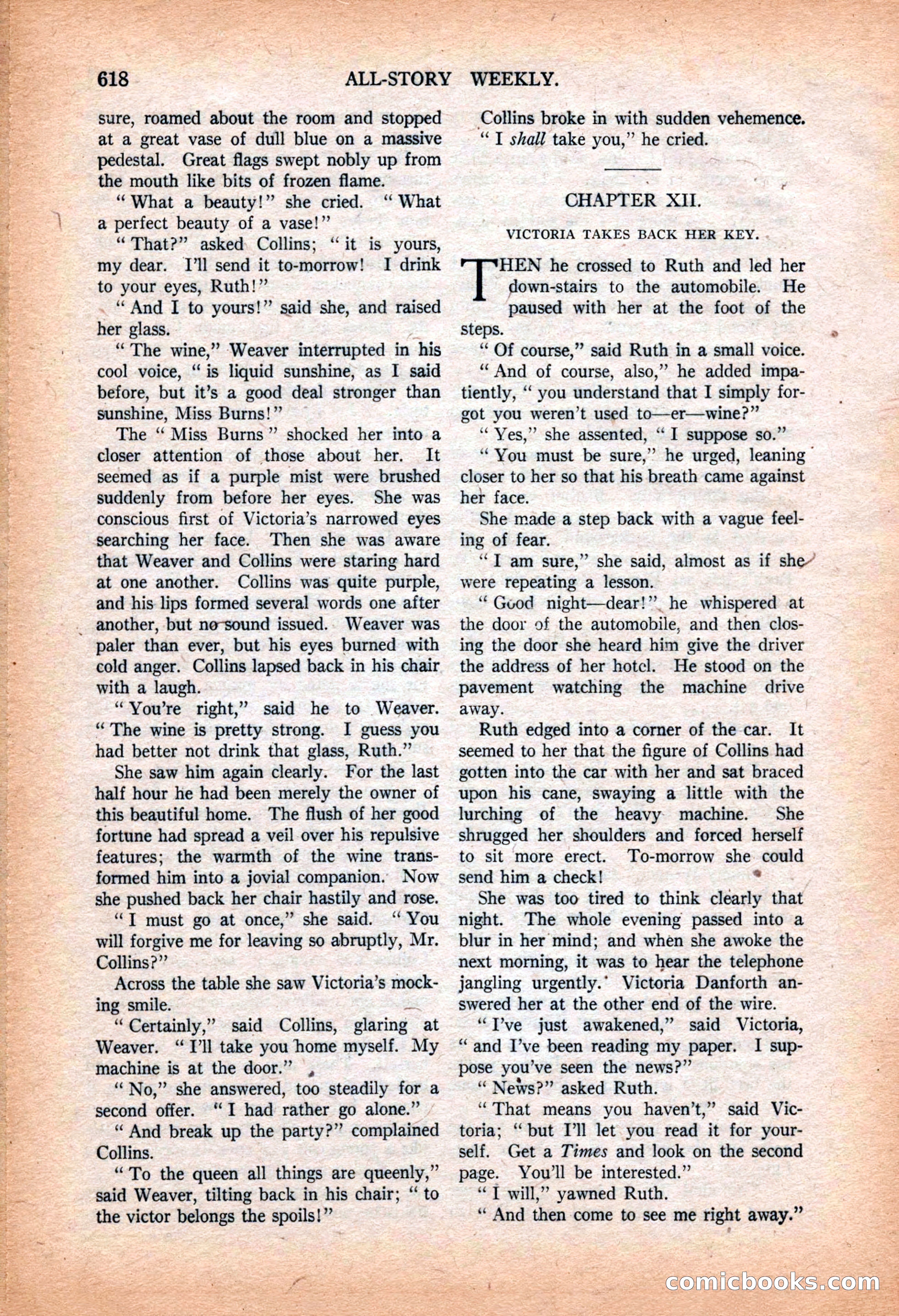 All-Story Weekly, March 9, 1918 — page 100 of 208