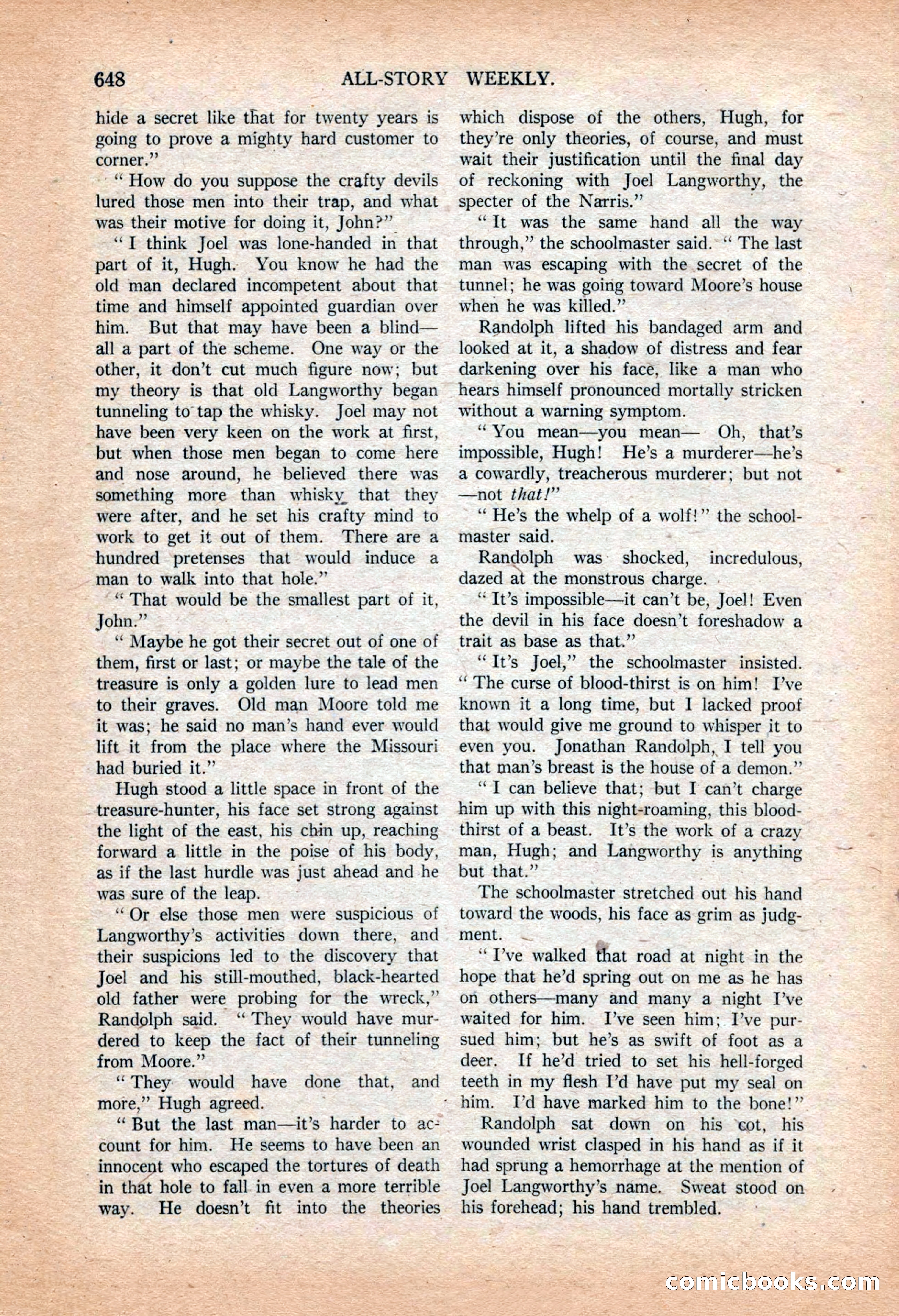 All-Story Weekly, March 9, 1918 — page 130 of 208
