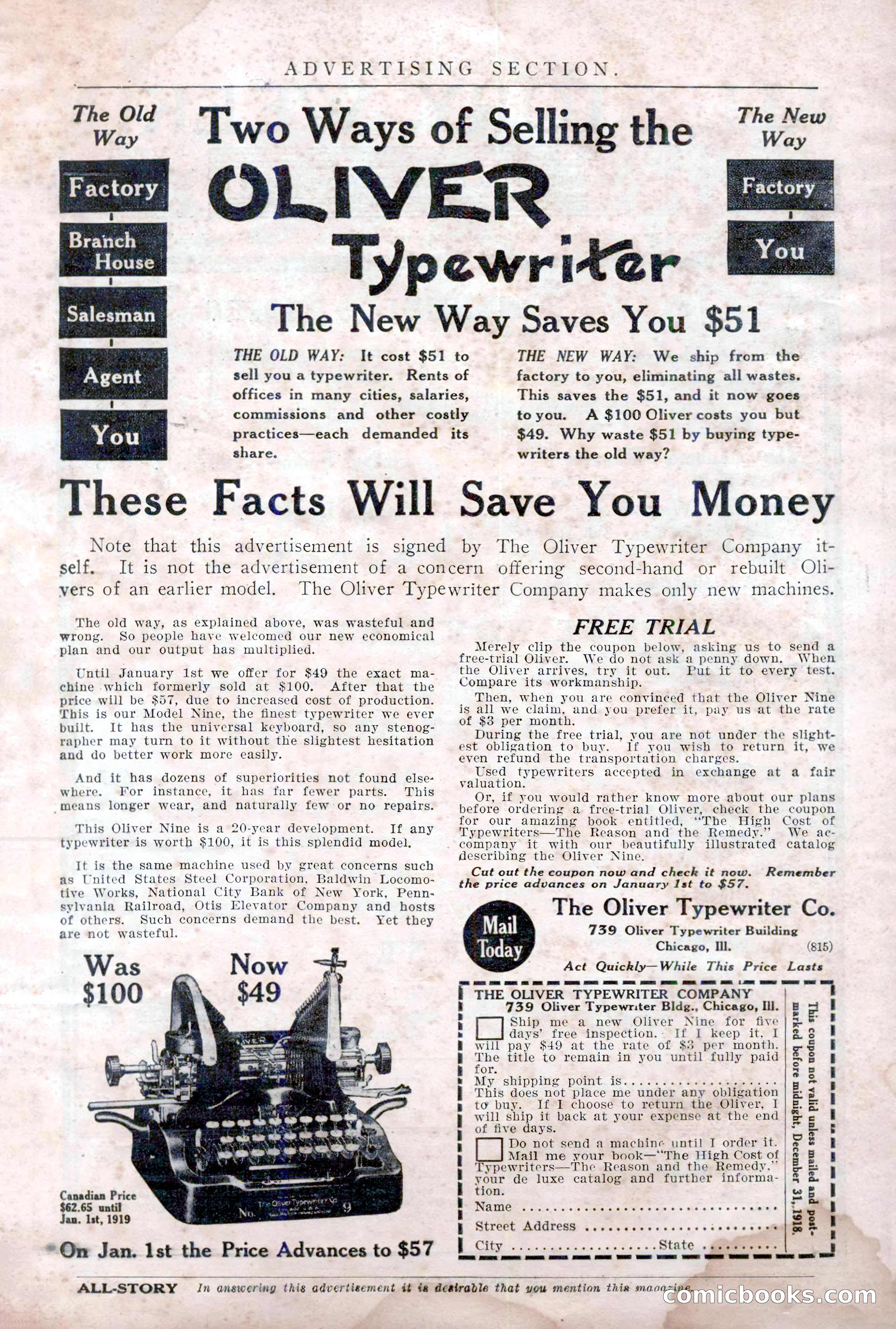 All-Story Weekly, November 16, 1918 — page 3 of 188
