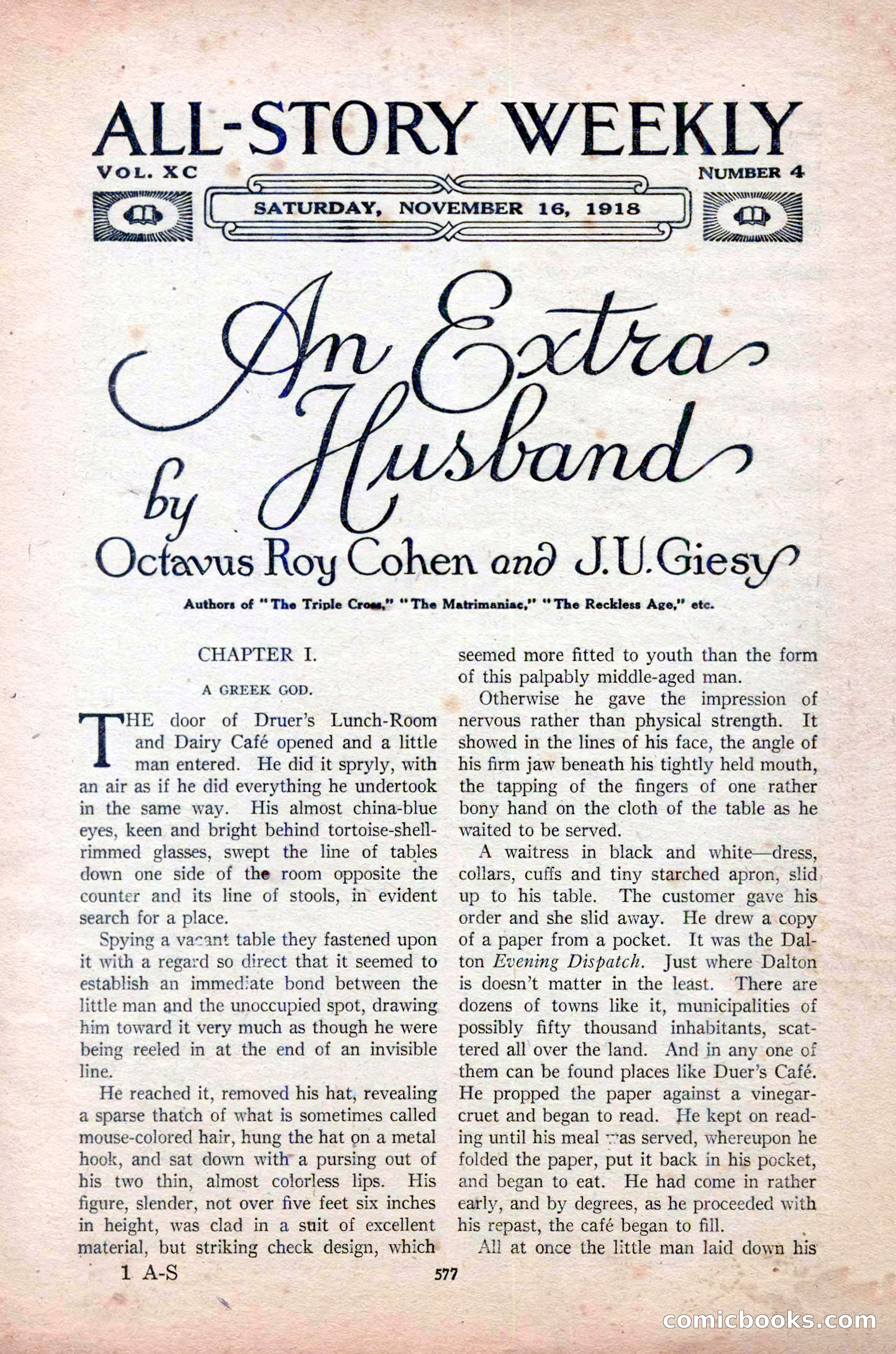 All-Story Weekly, November 16, 1918 — page 11 of 188