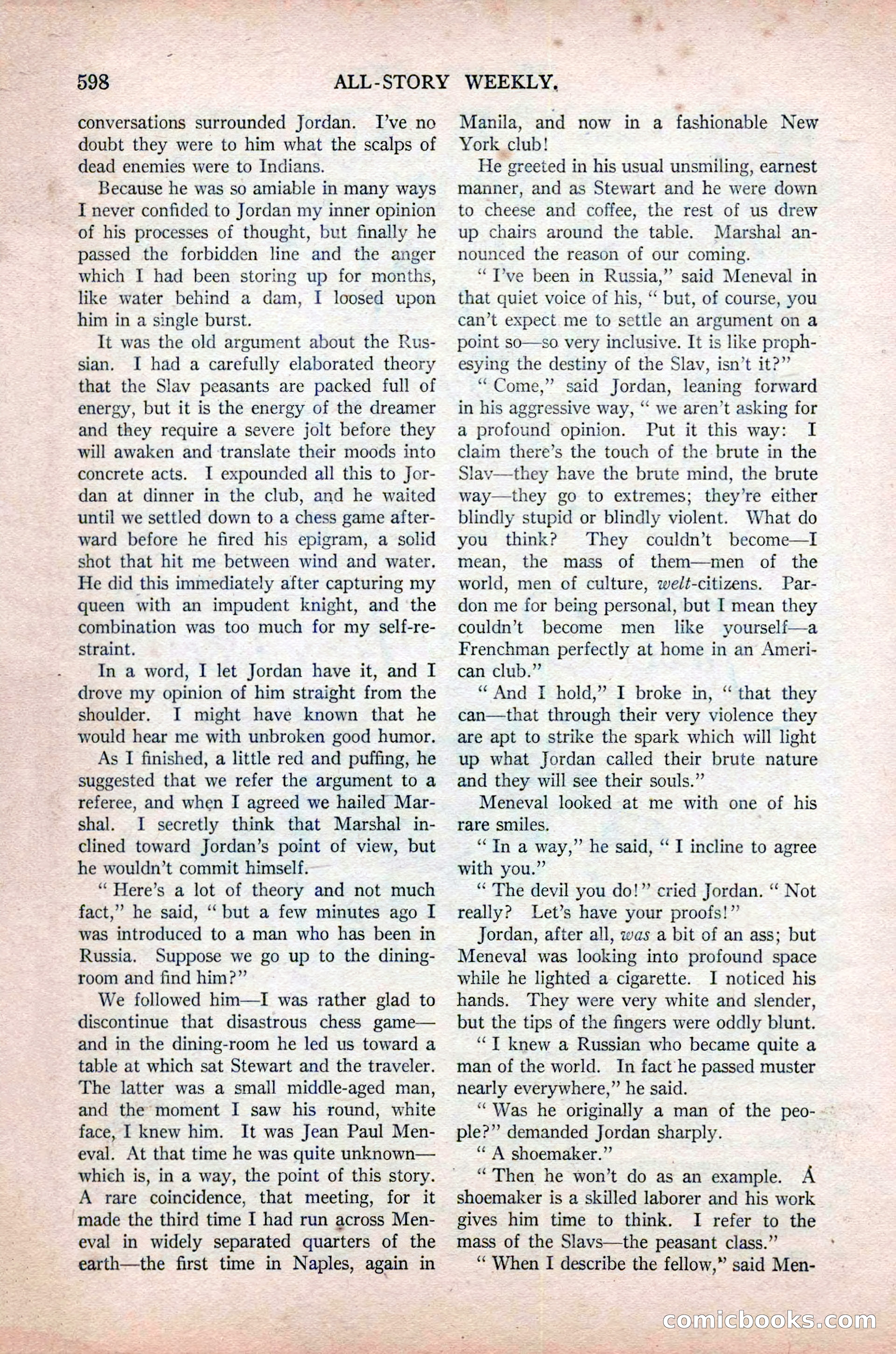 All-Story Weekly, November 16, 1918 — page 32 of 188