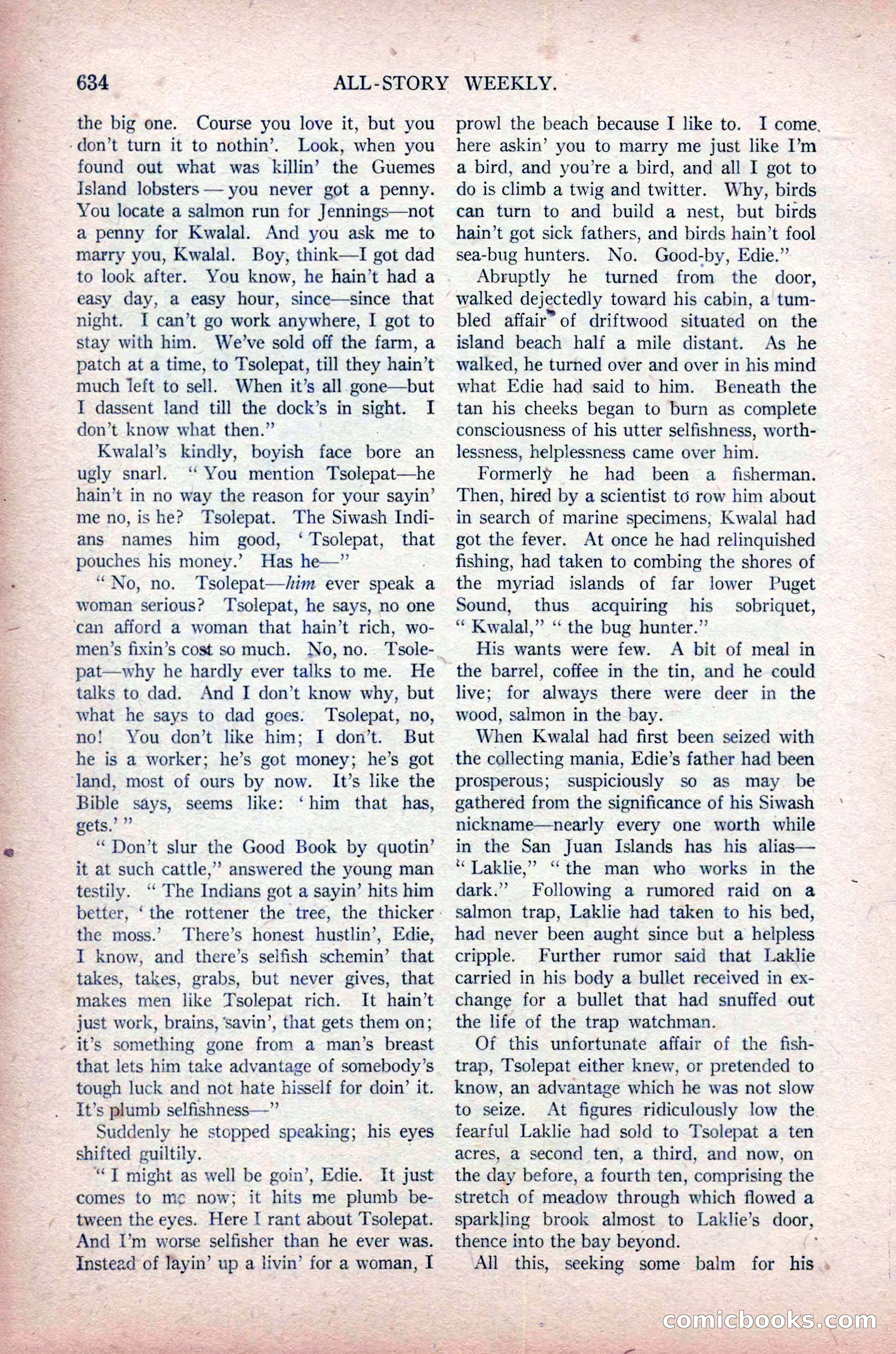 All-Story Weekly, November 16, 1918 — page 68 of 188