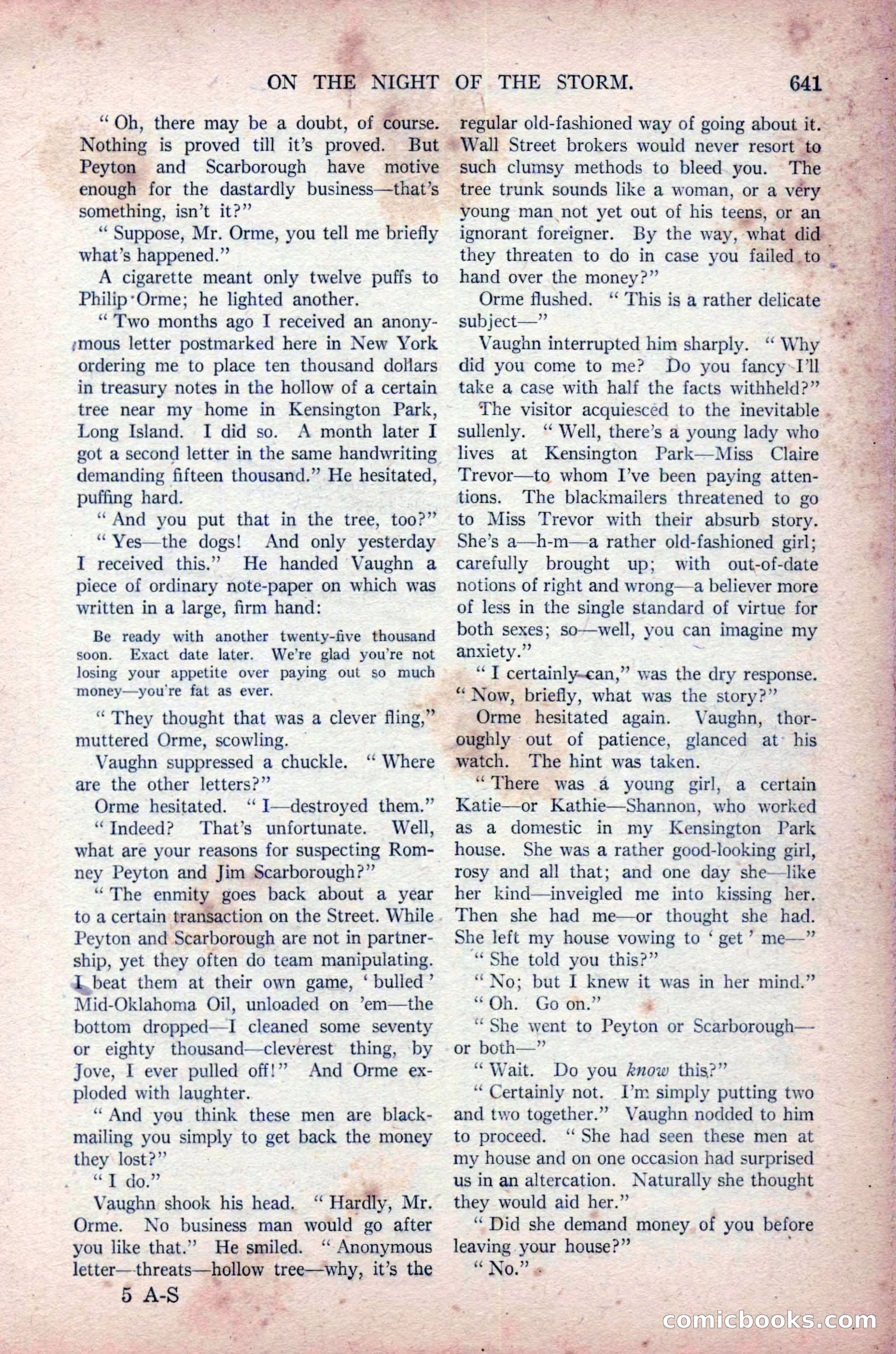All-Story Weekly, November 16, 1918 — page 75 of 188