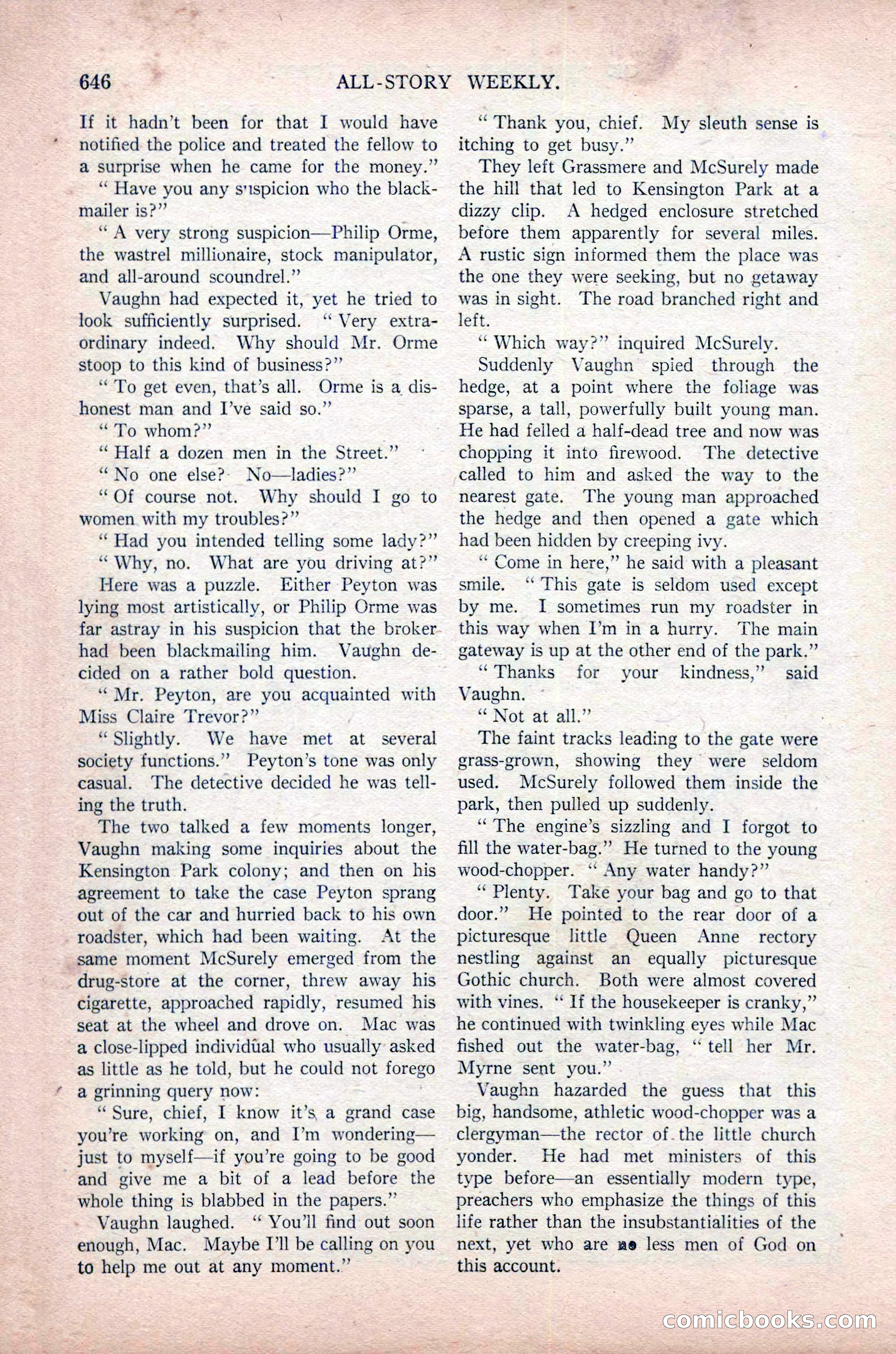 All-Story Weekly, November 16, 1918 — page 80 of 188
