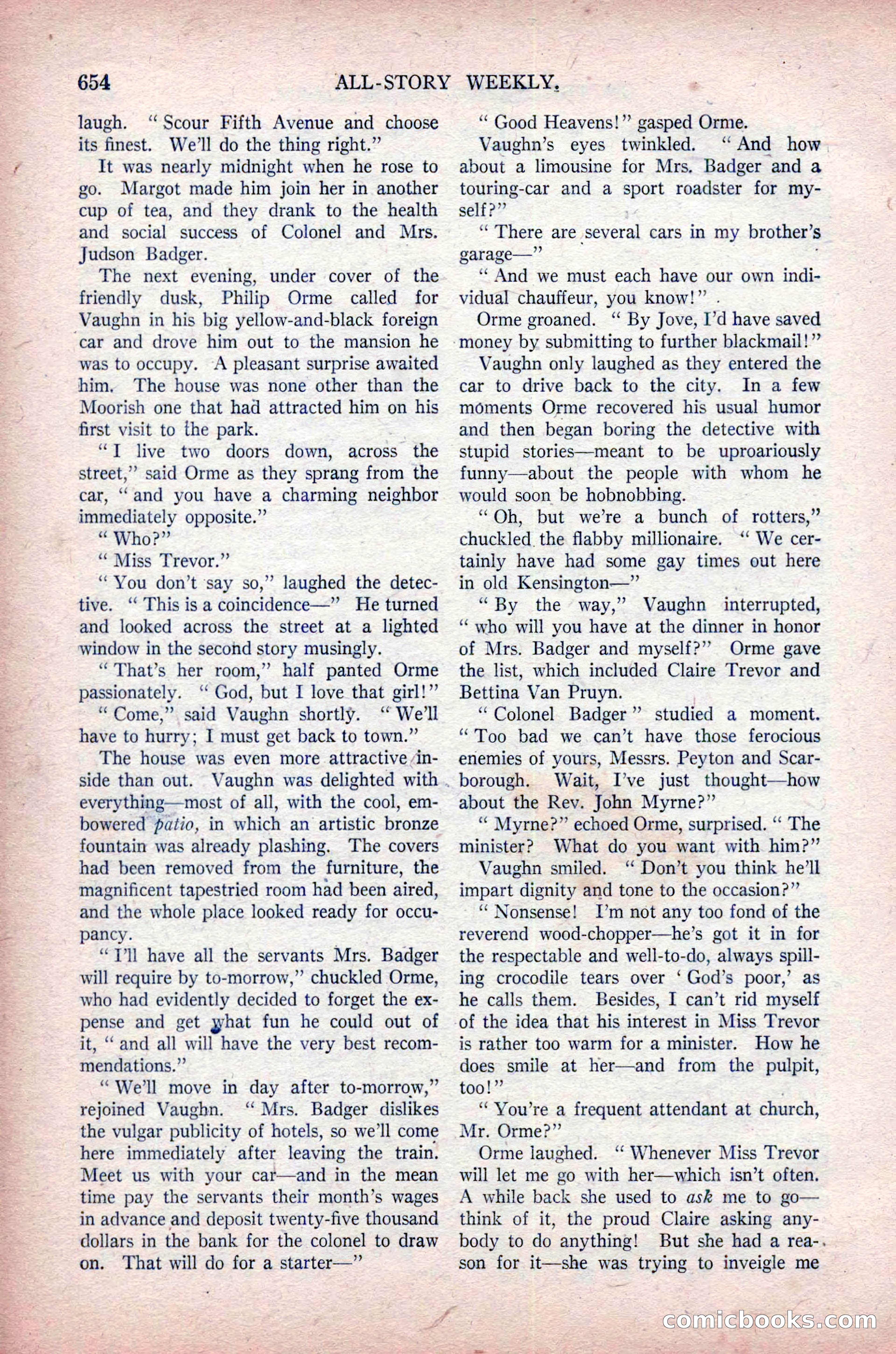 All-Story Weekly, November 16, 1918 — page 88 of 188