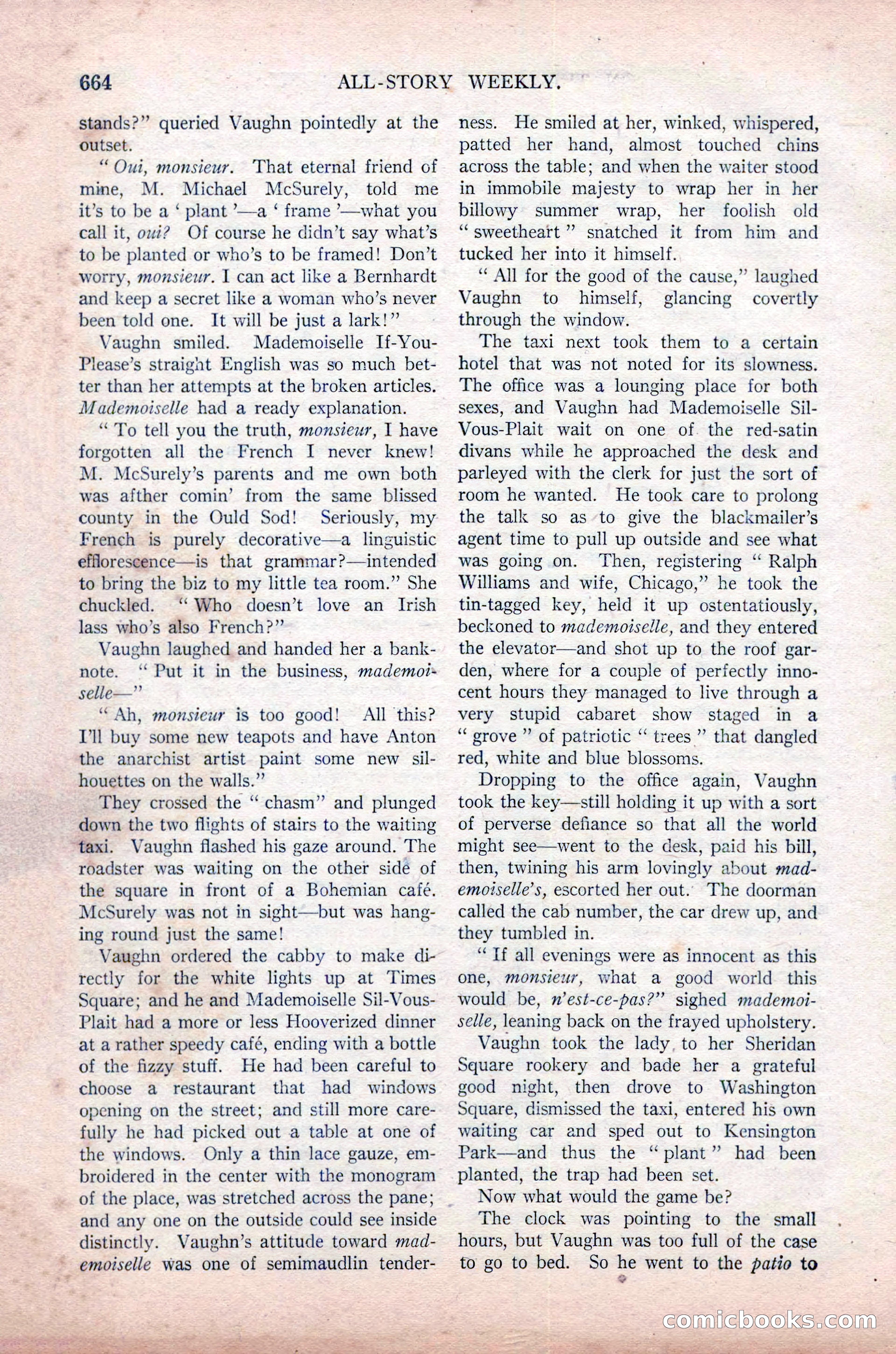 All-Story Weekly, November 16, 1918 — page 98 of 188