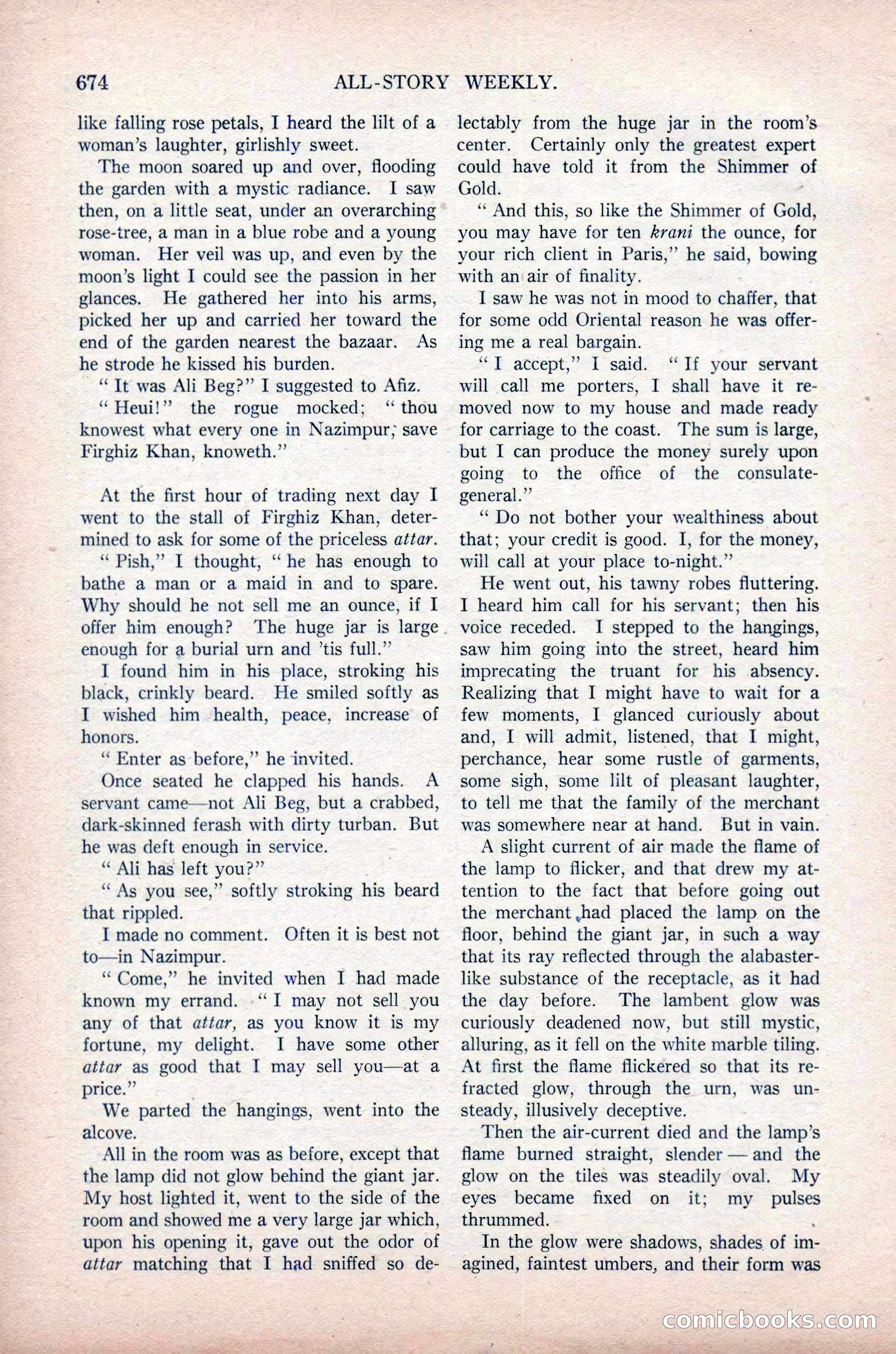 All-Story Weekly, November 16, 1918 — page 108 of 188