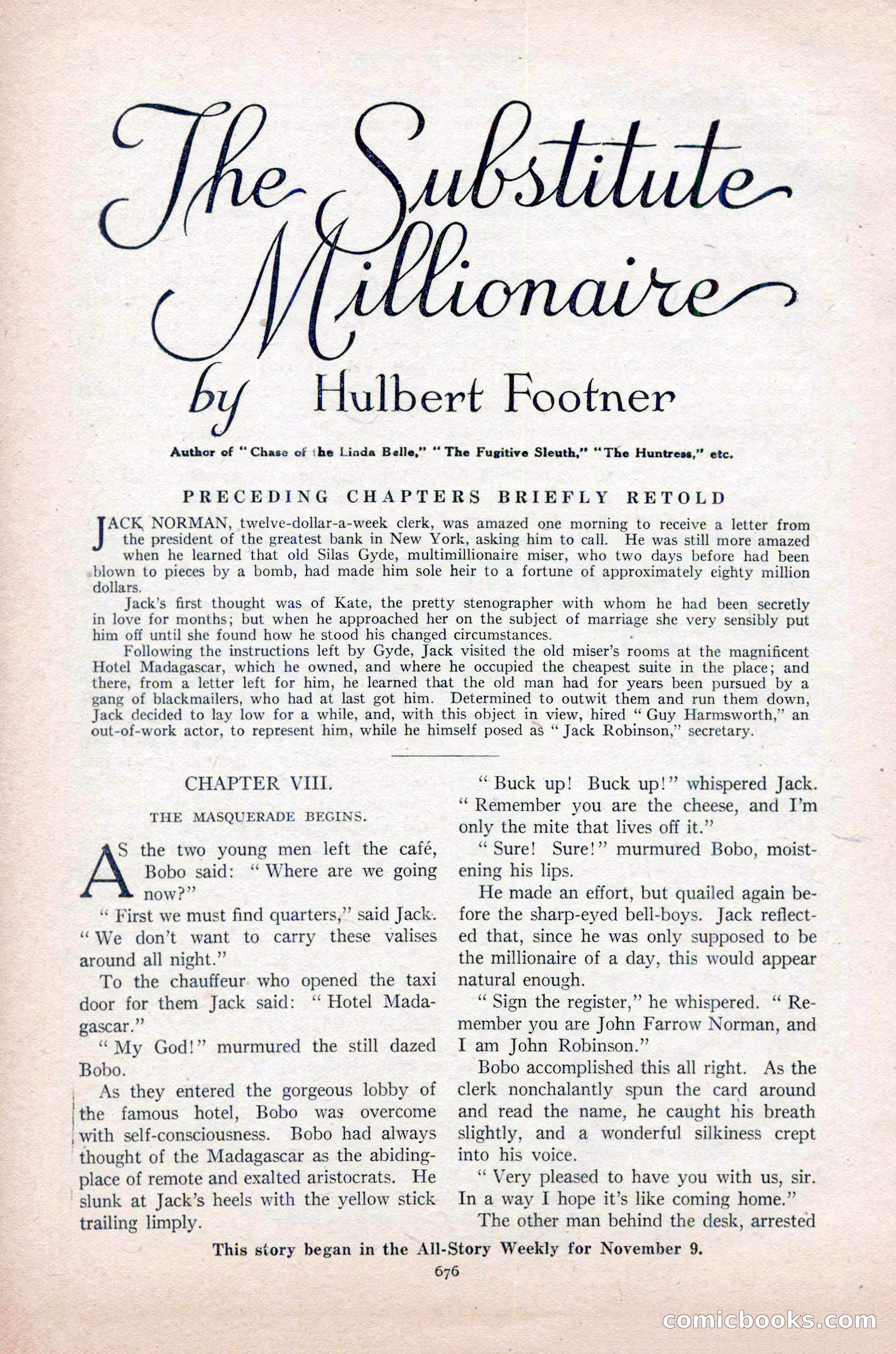 All-Story Weekly, November 16, 1918 — page 110 of 188
