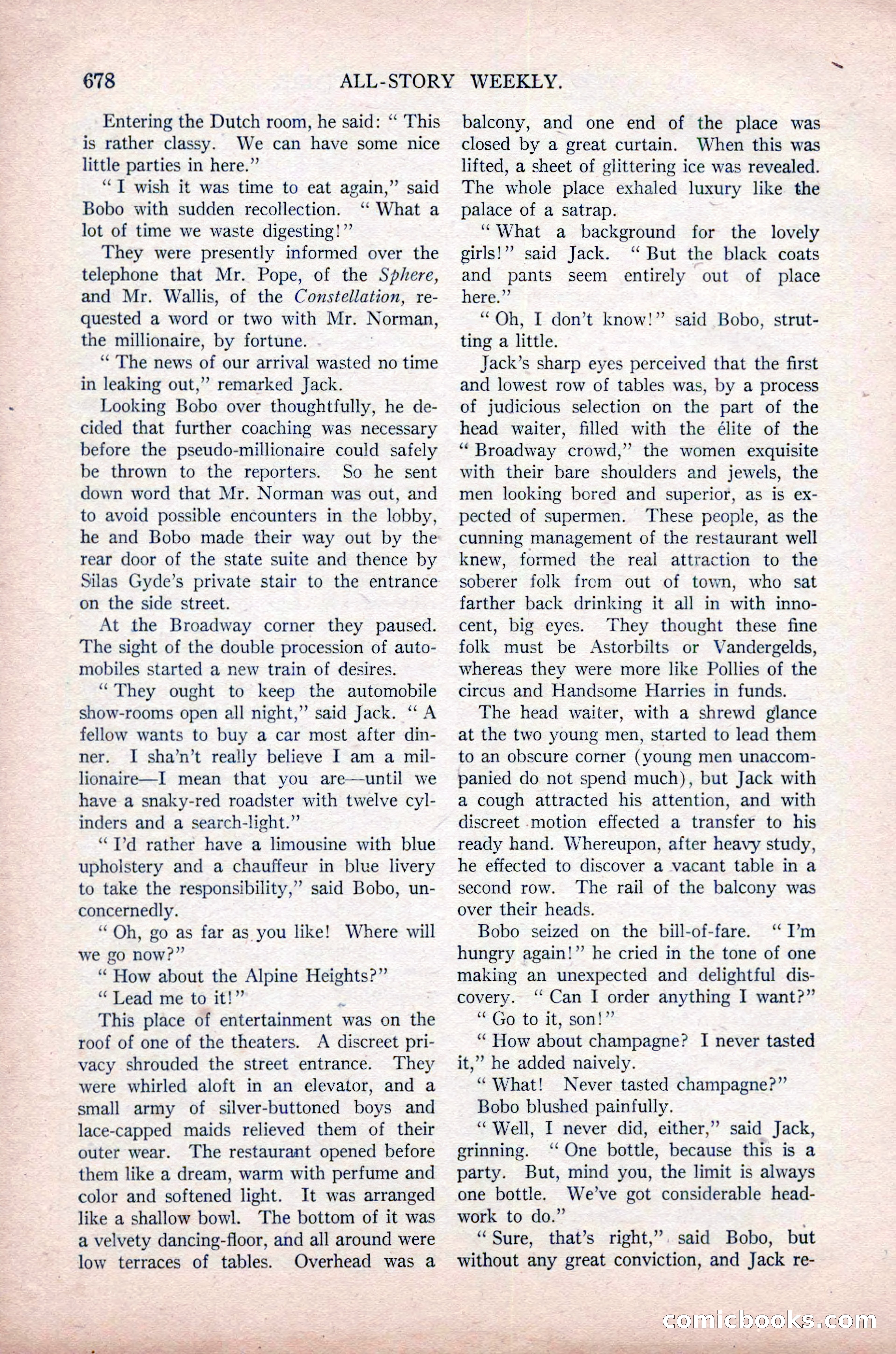 All-Story Weekly, November 16, 1918 — page 112 of 188