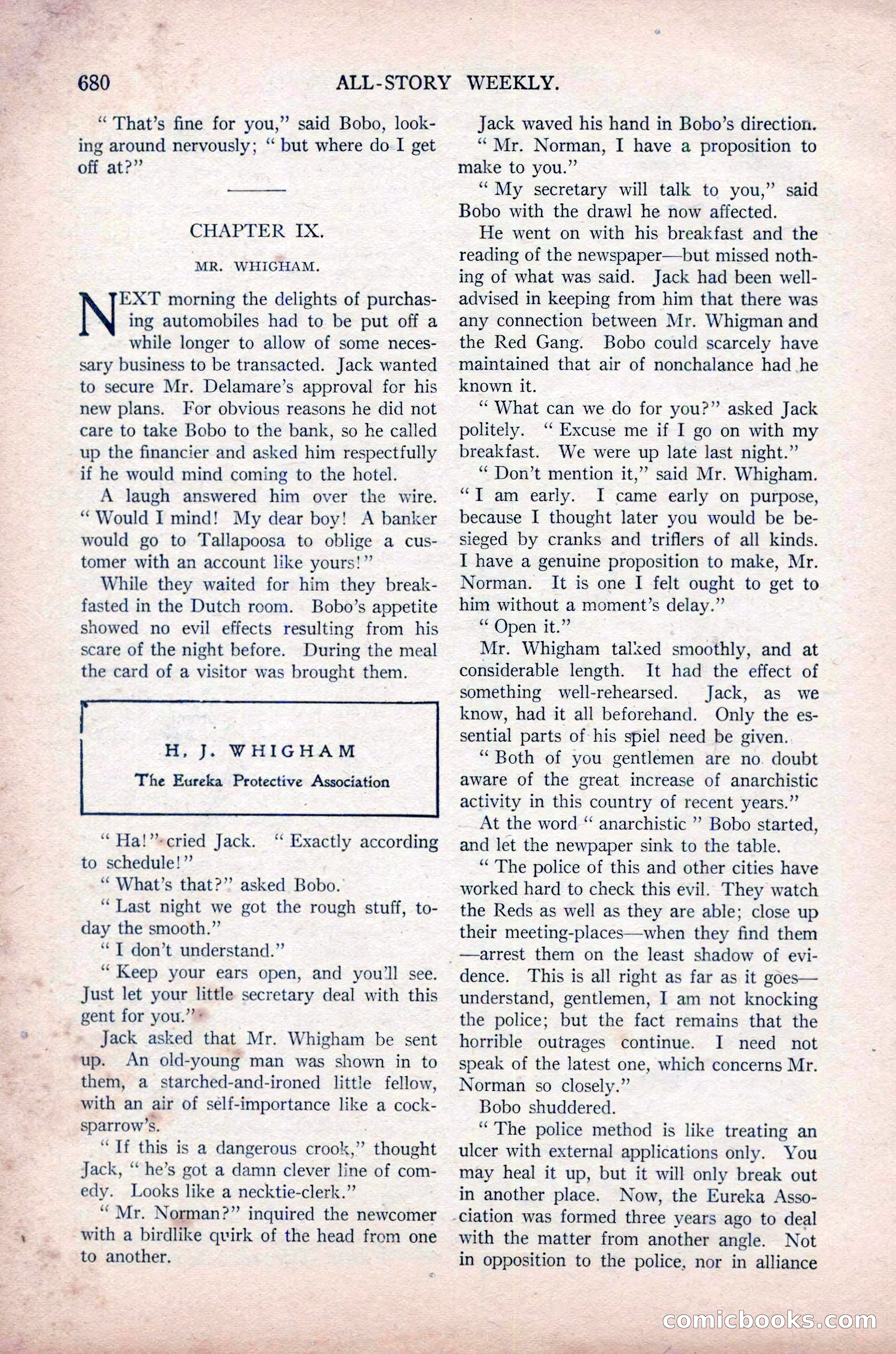 All-Story Weekly, November 16, 1918 — page 114 of 188