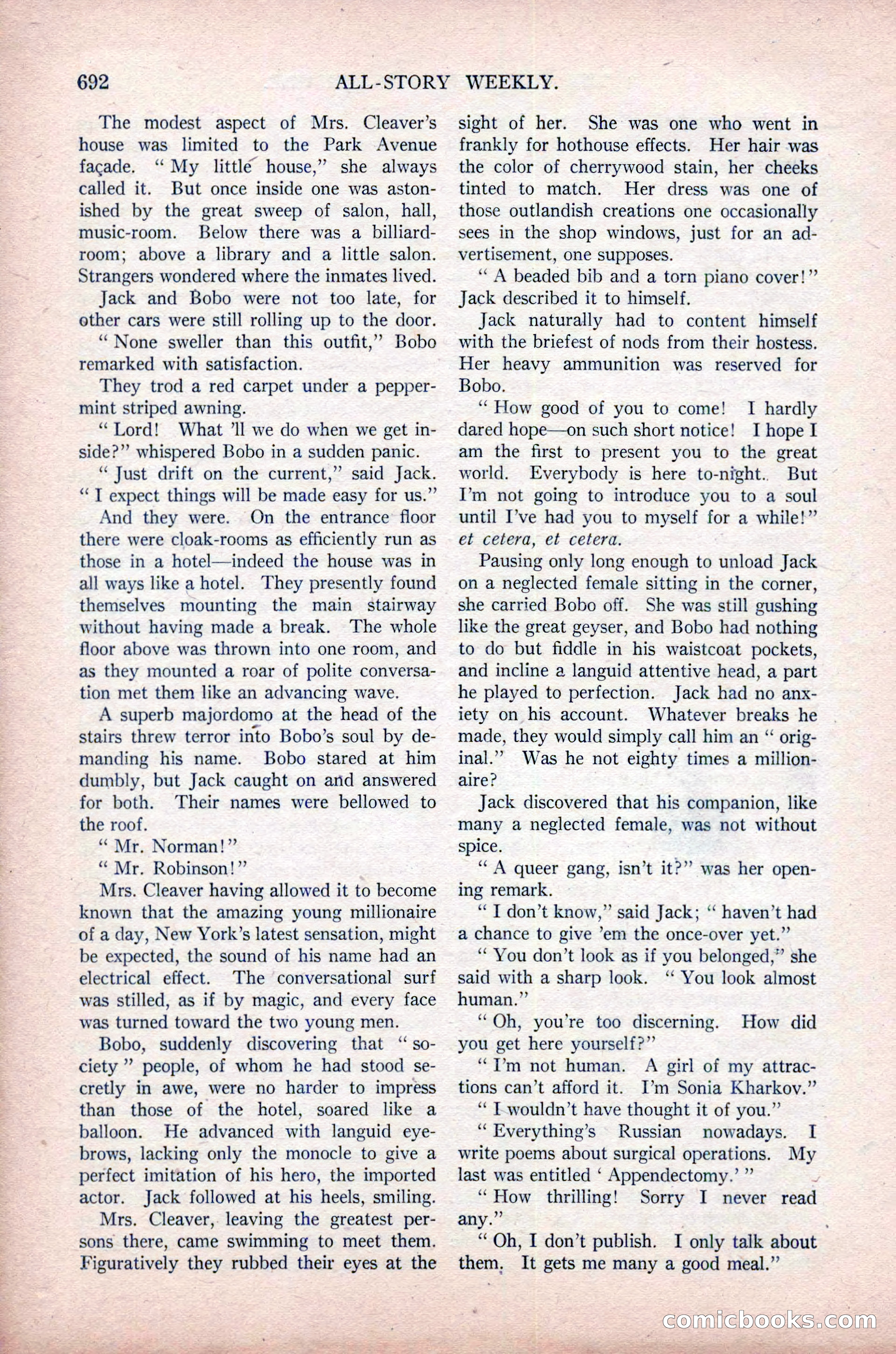 All-Story Weekly, November 16, 1918 — page 126 of 188