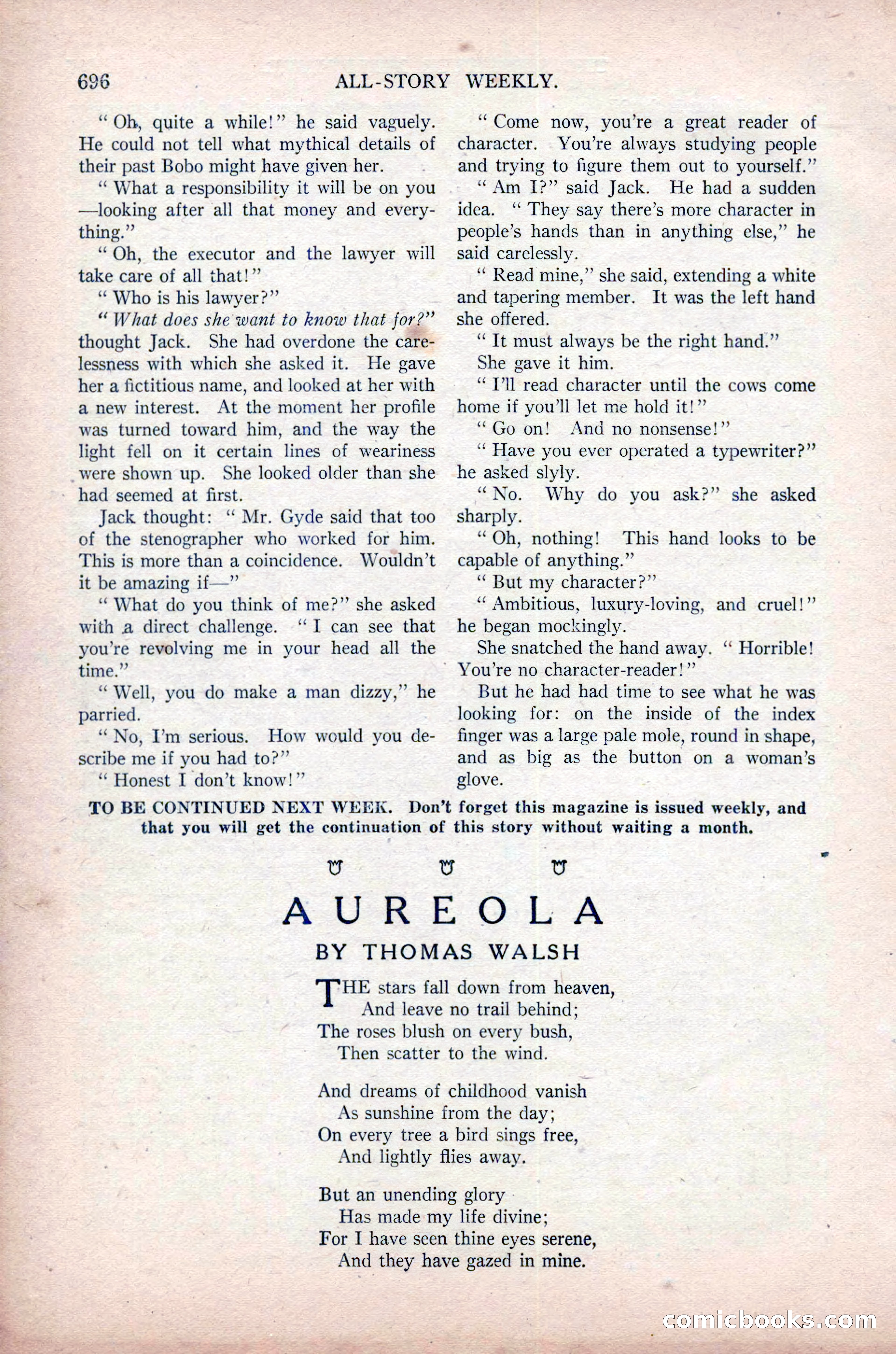 All-Story Weekly, November 16, 1918 — page 130 of 188