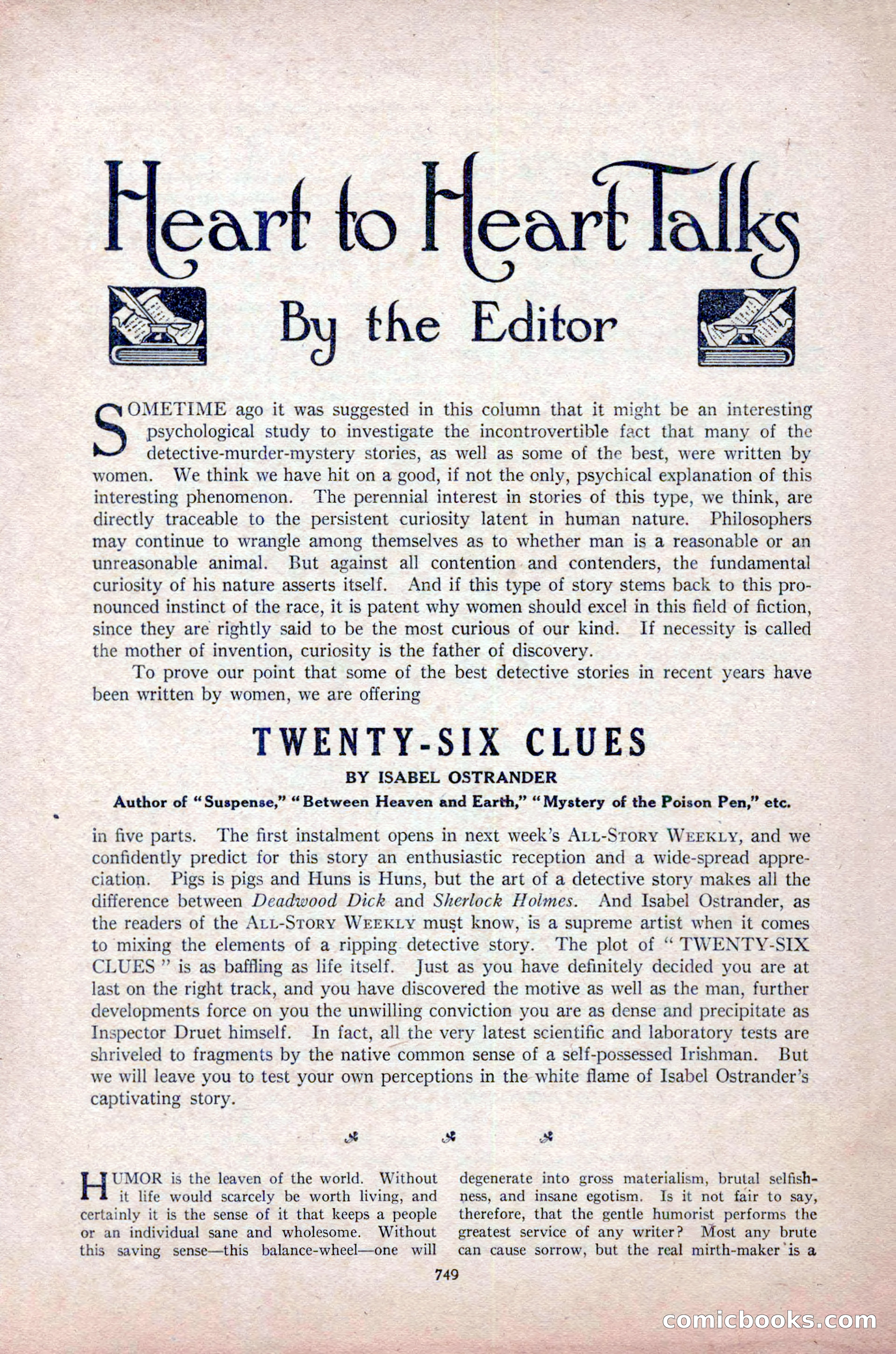 All-Story Weekly, November 16, 1918 — page 183 of 188