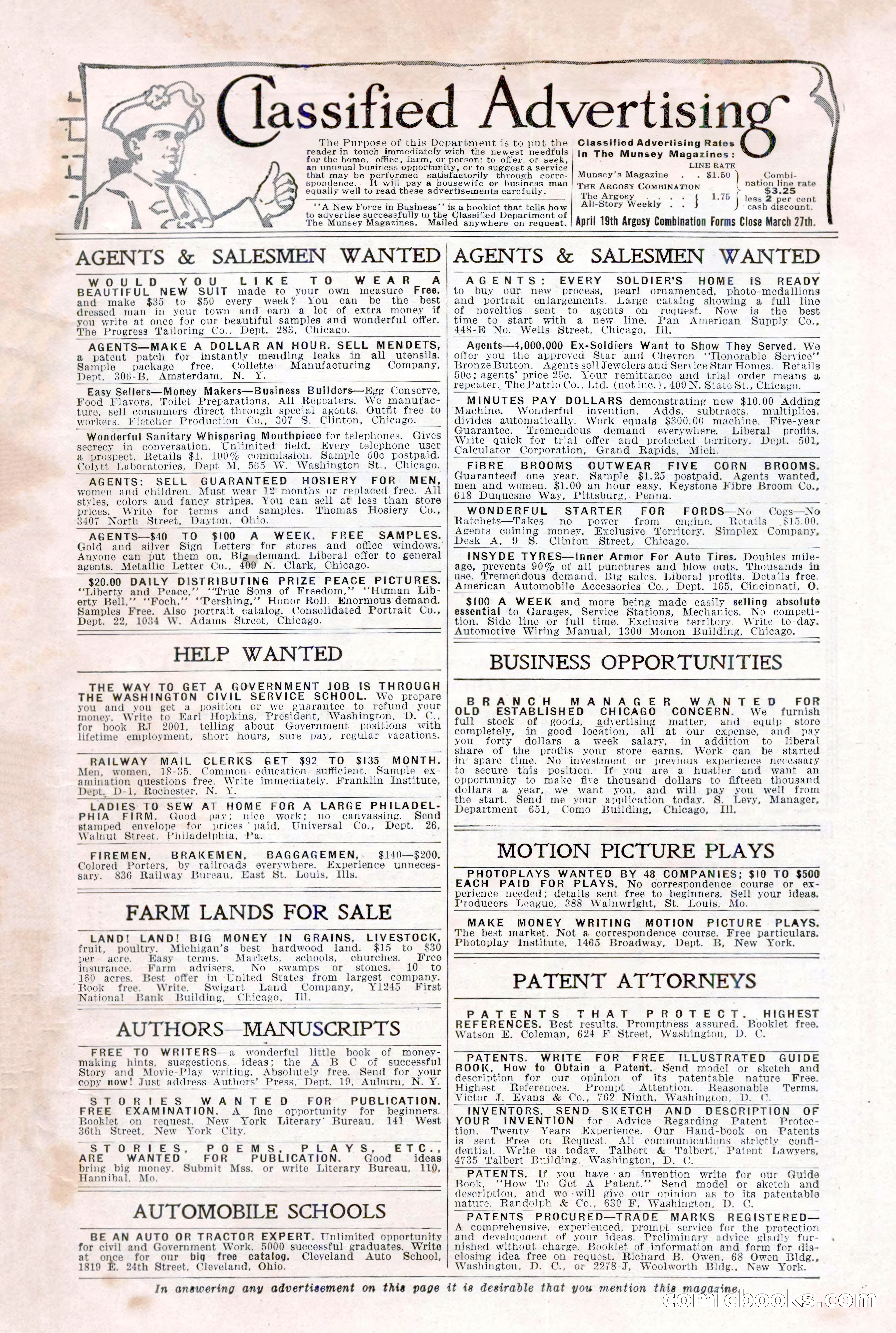 All-Story Weekly, March 29, 1919 — page 5 of 184