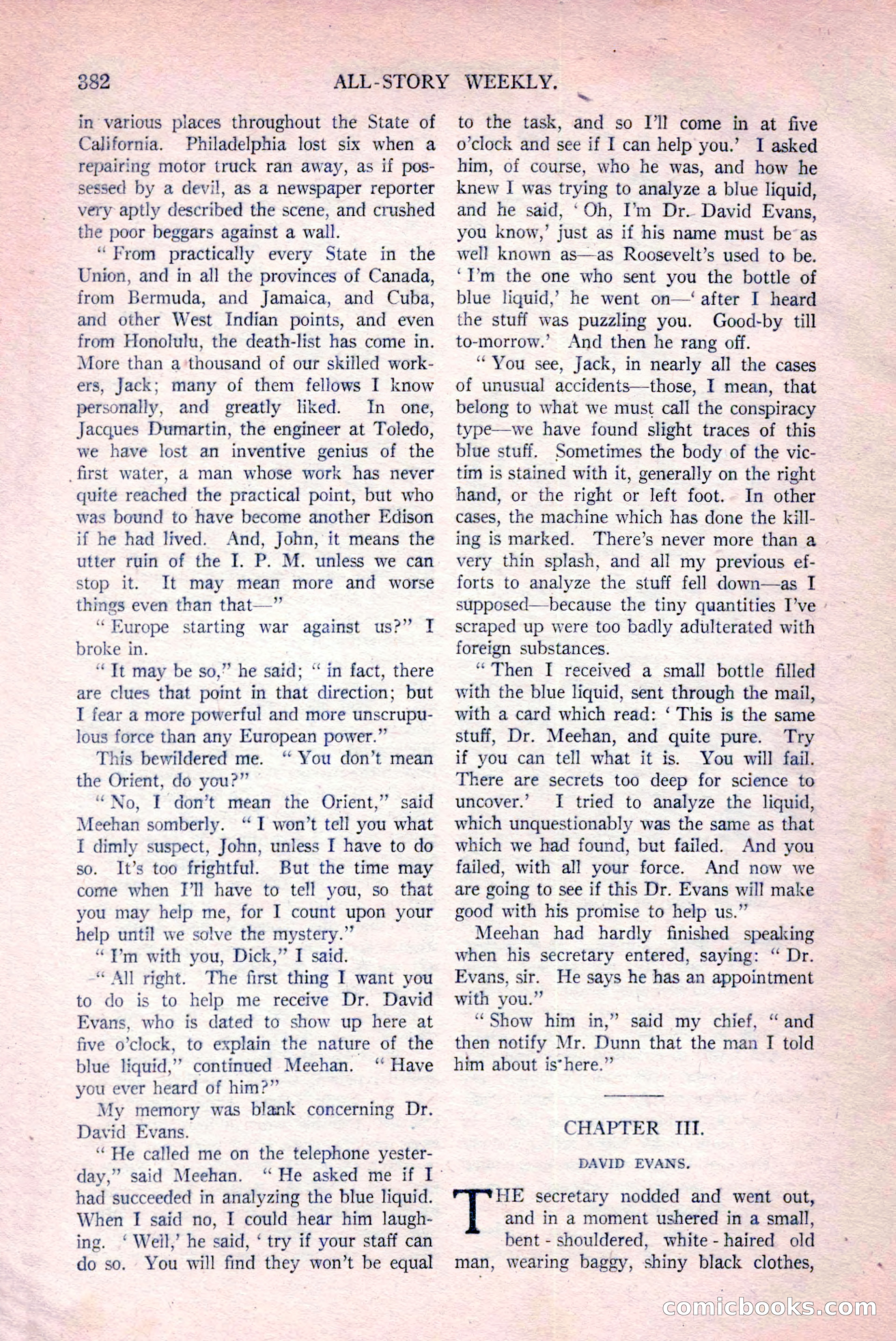 All-Story Weekly, March 29, 1919 — page 36 of 184