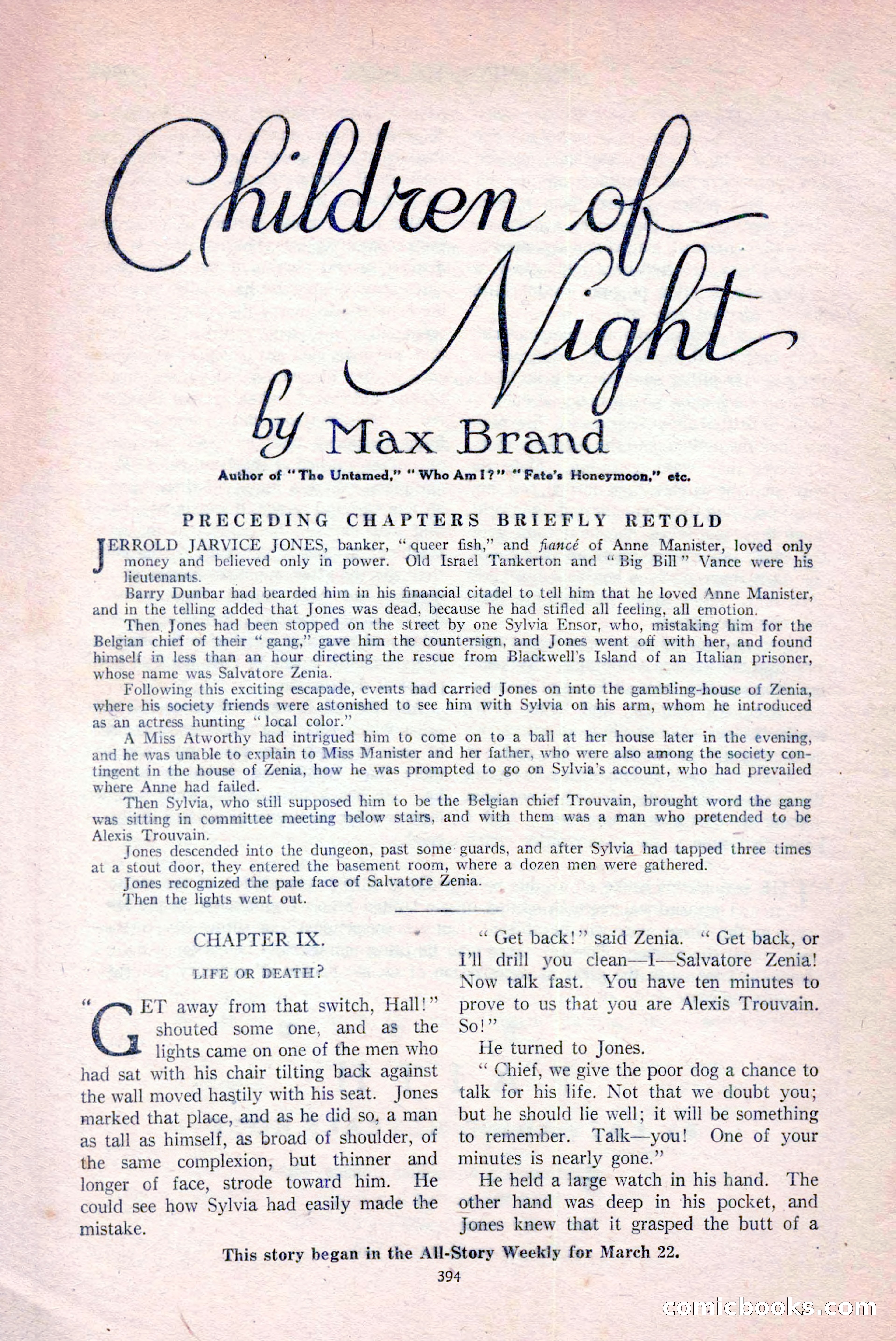 All-Story Weekly, March 29, 1919 — page 48 of 184