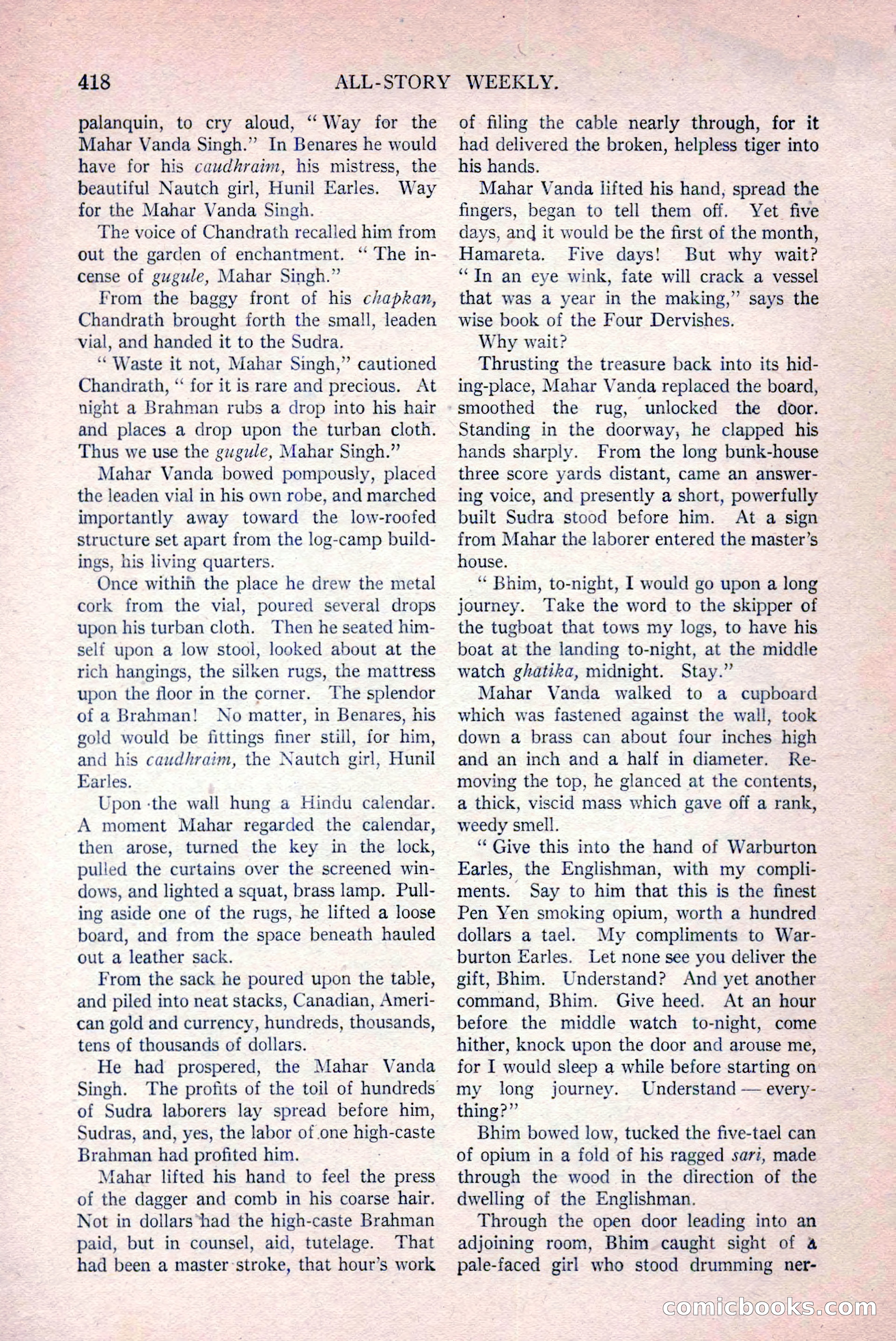All-Story Weekly, March 29, 1919 — page 72 of 184