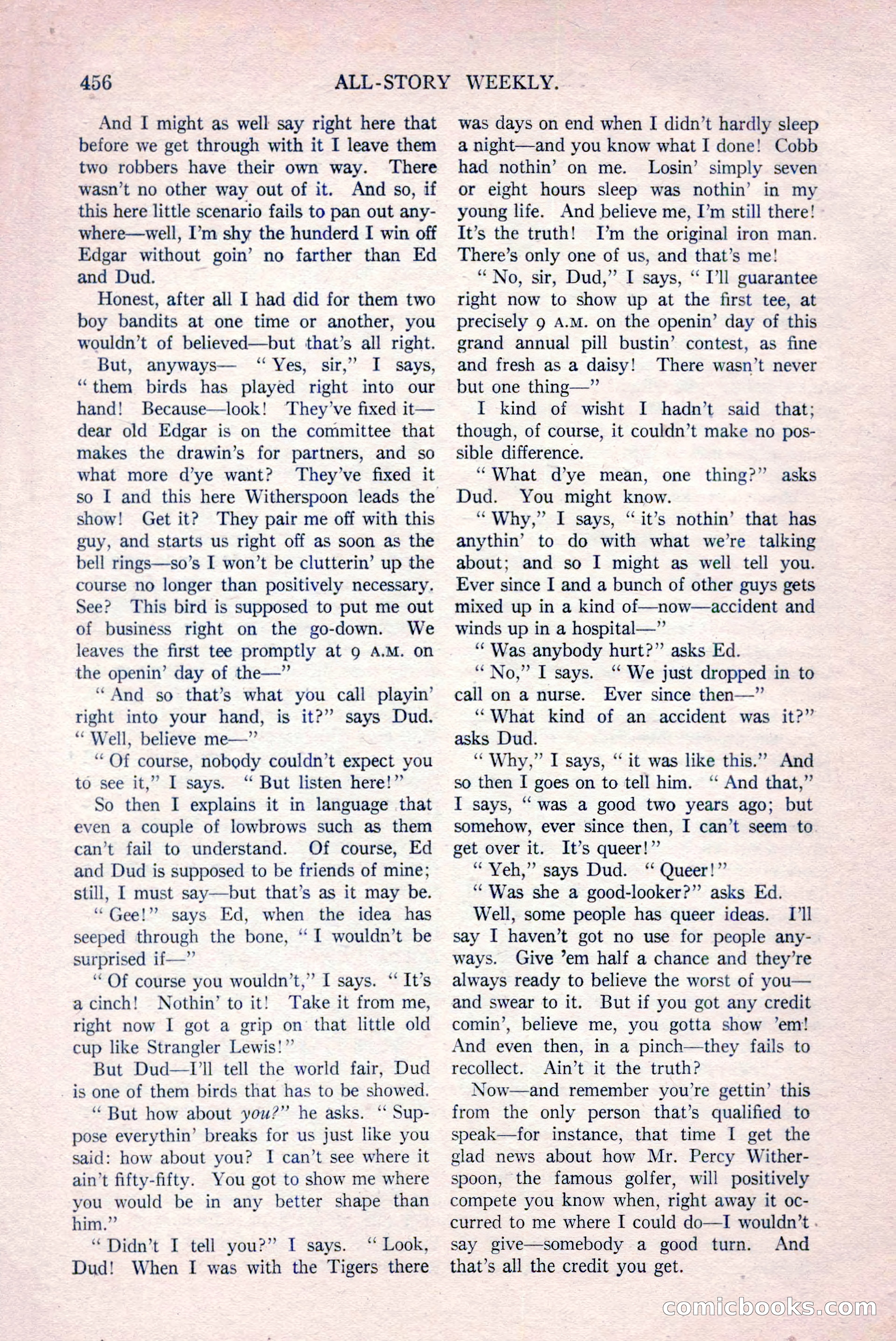All-Story Weekly, March 29, 1919 — page 110 of 184