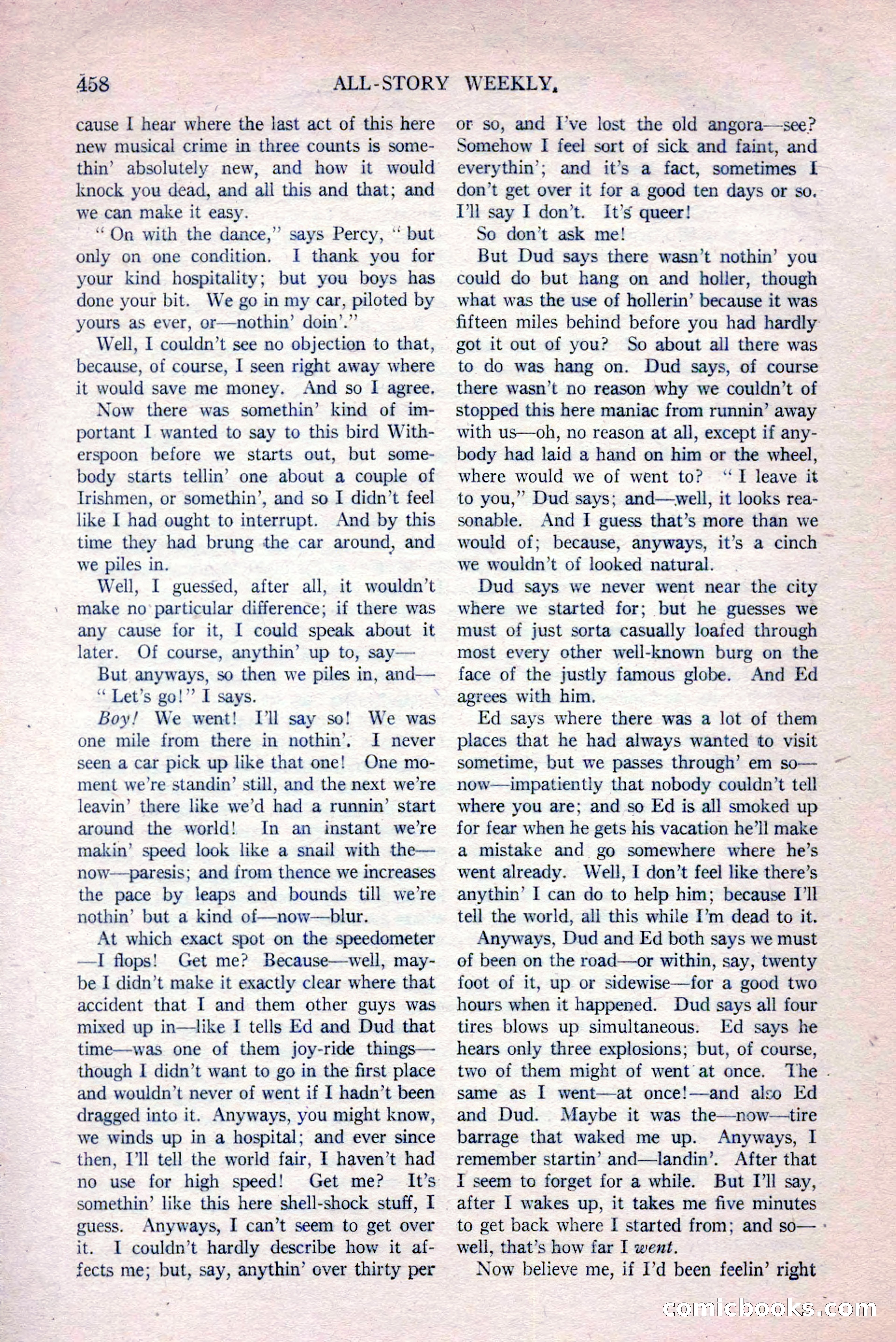 All-Story Weekly, March 29, 1919 — page 112 of 184