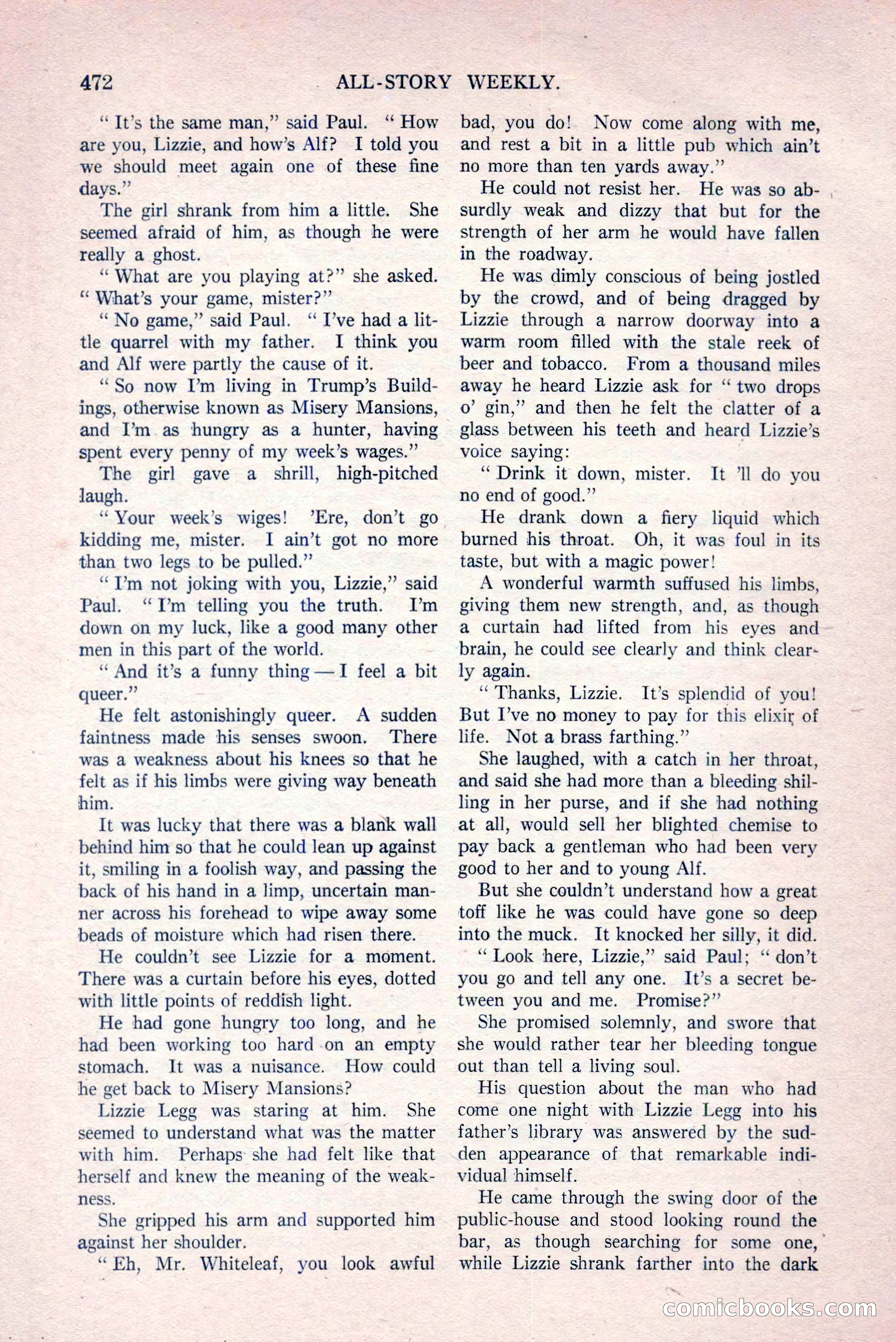 All-Story Weekly, March 29, 1919 — page 126 of 184