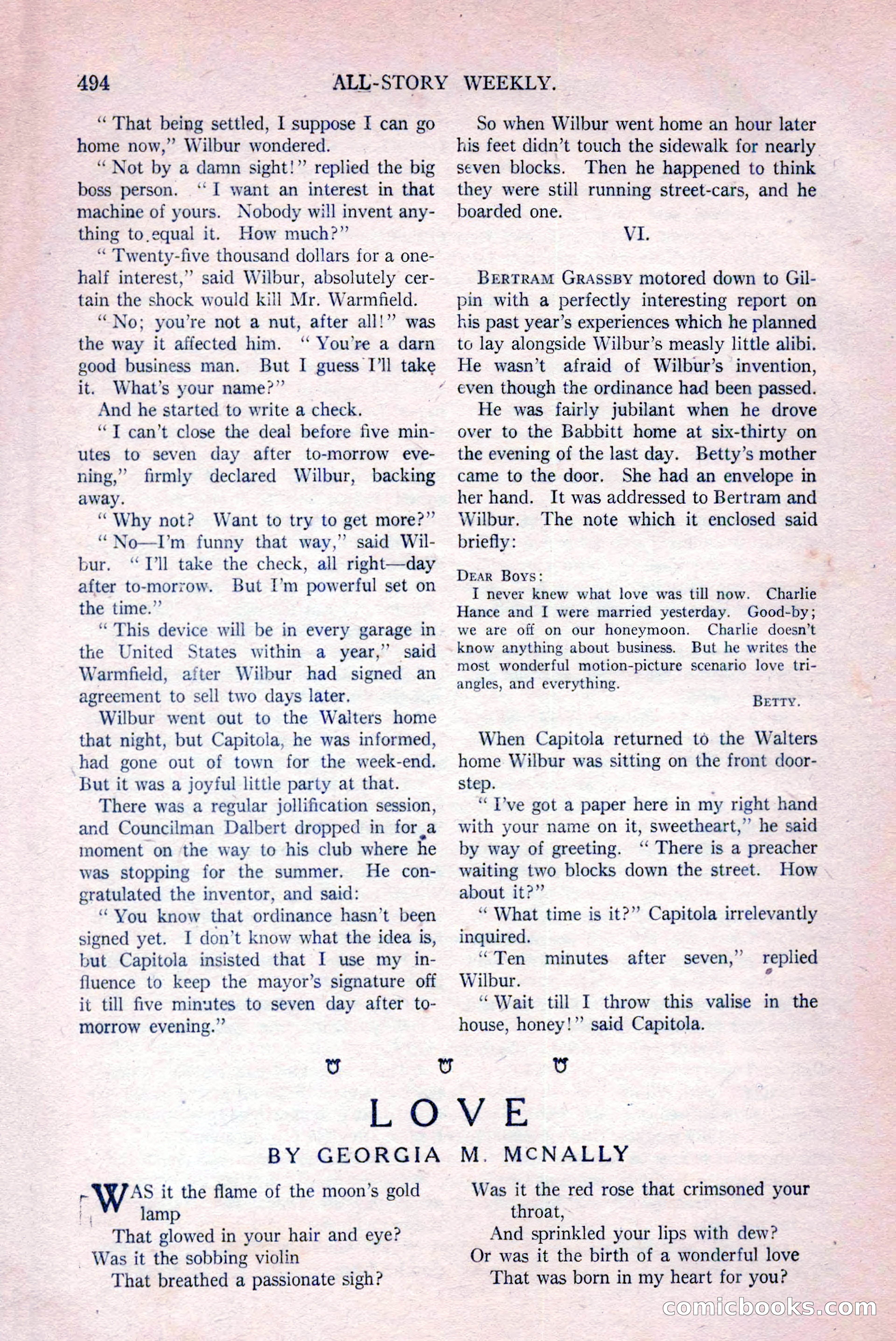 All-Story Weekly, March 29, 1919 — page 148 of 184