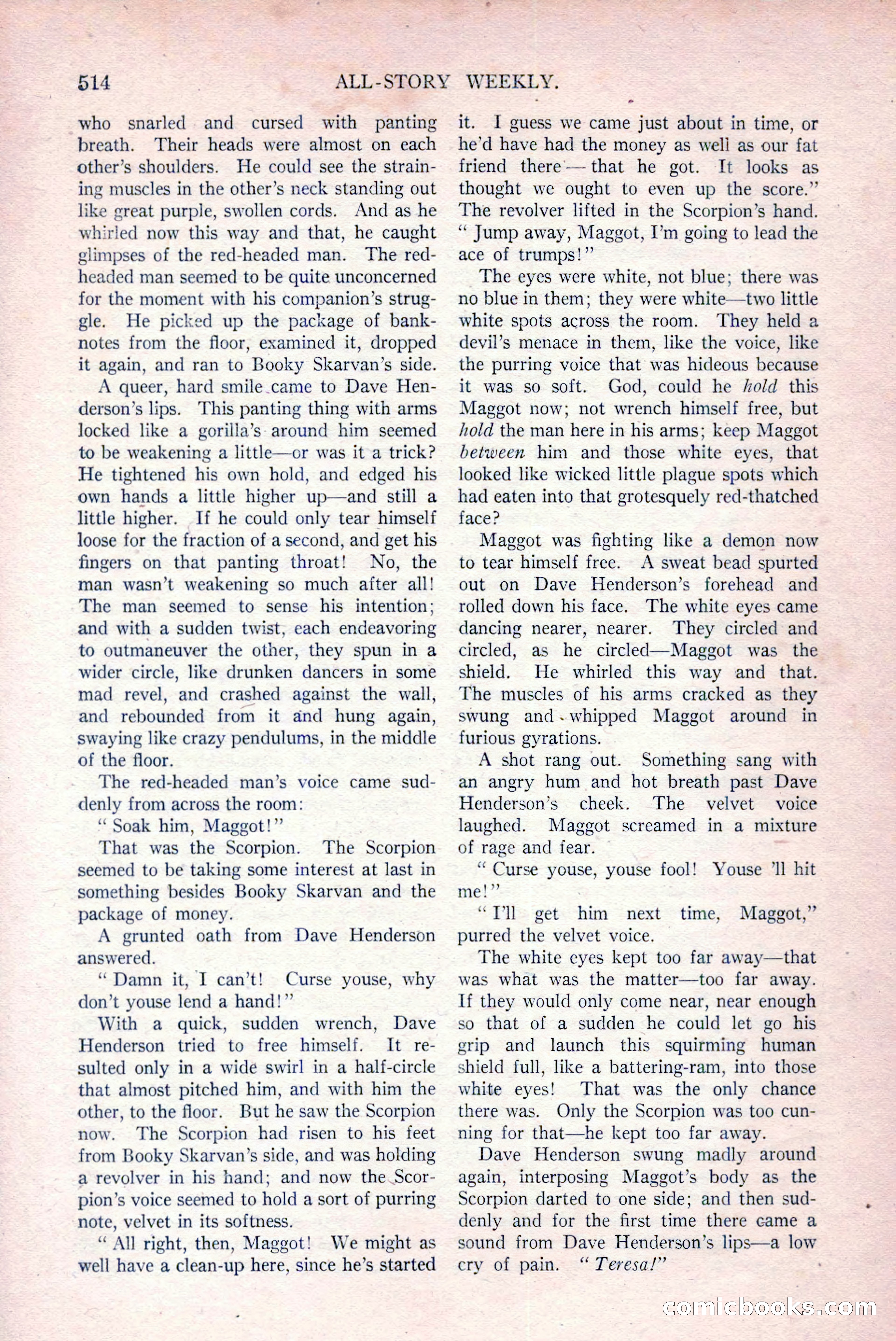 All-Story Weekly, March 29, 1919 — page 168 of 184
