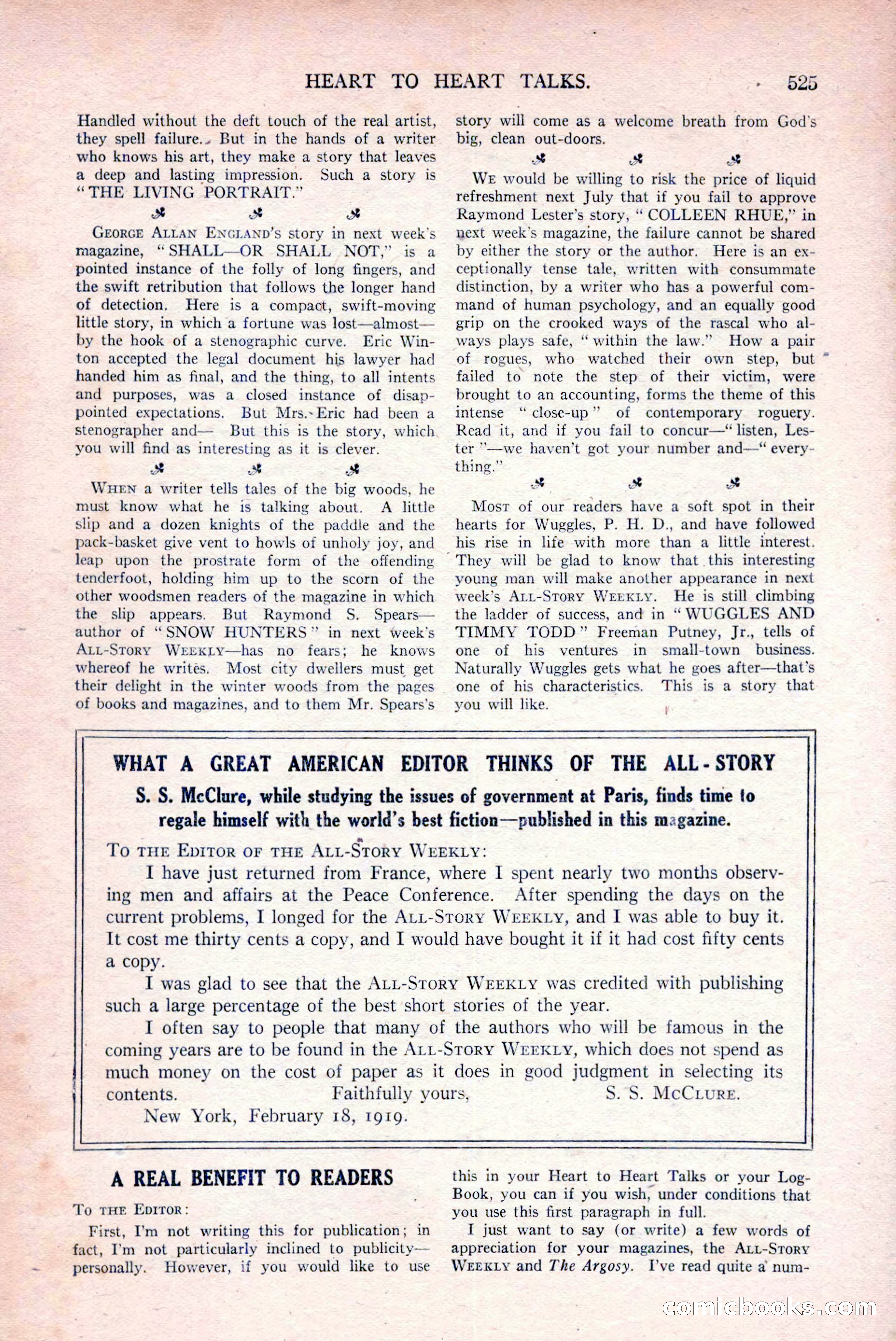 All-Story Weekly, March 29, 1919 — page 179 of 184